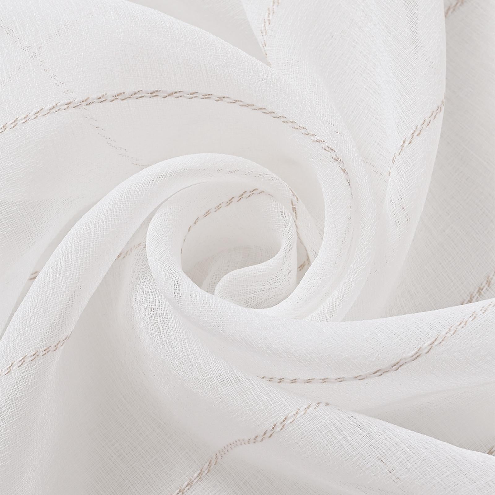 Modern Voile Window Curtain Tulle Curtain Drapes for Study 100cmx200cm