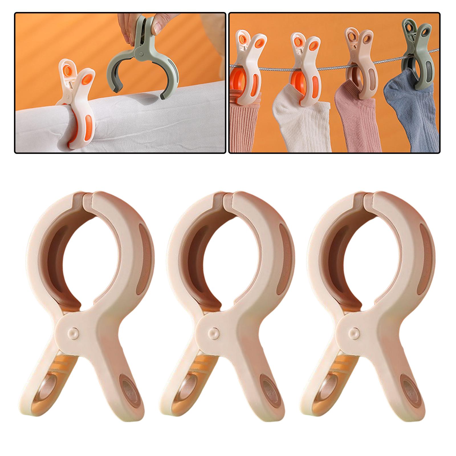 3 Pieces Beach Towel Clips Windproof Vacation for Lounge Chairs Beach Chair Pink
