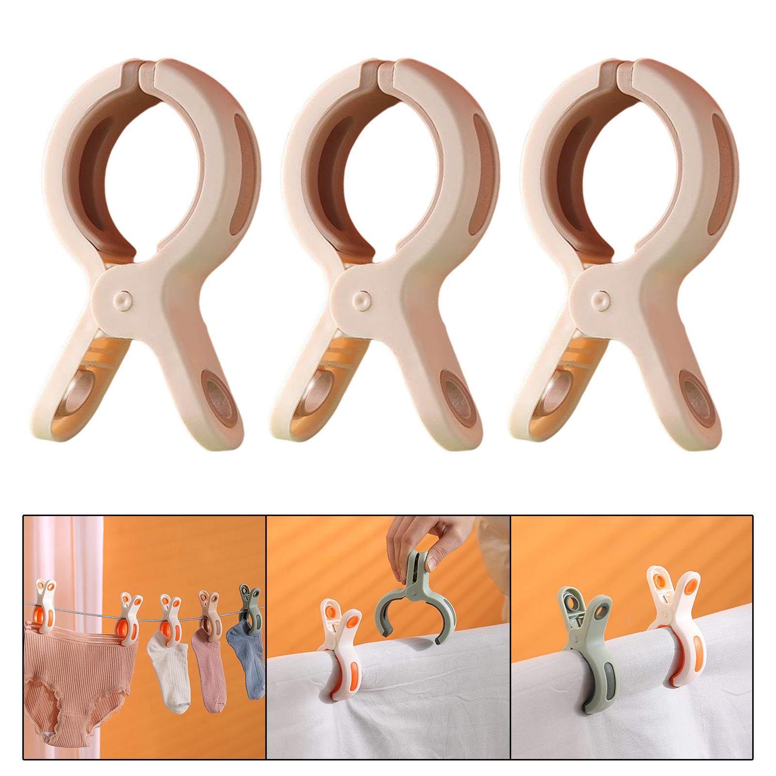 3 Pieces Beach Towel Clips Windproof Vacation for Lounge Chairs Beach Chair Pink