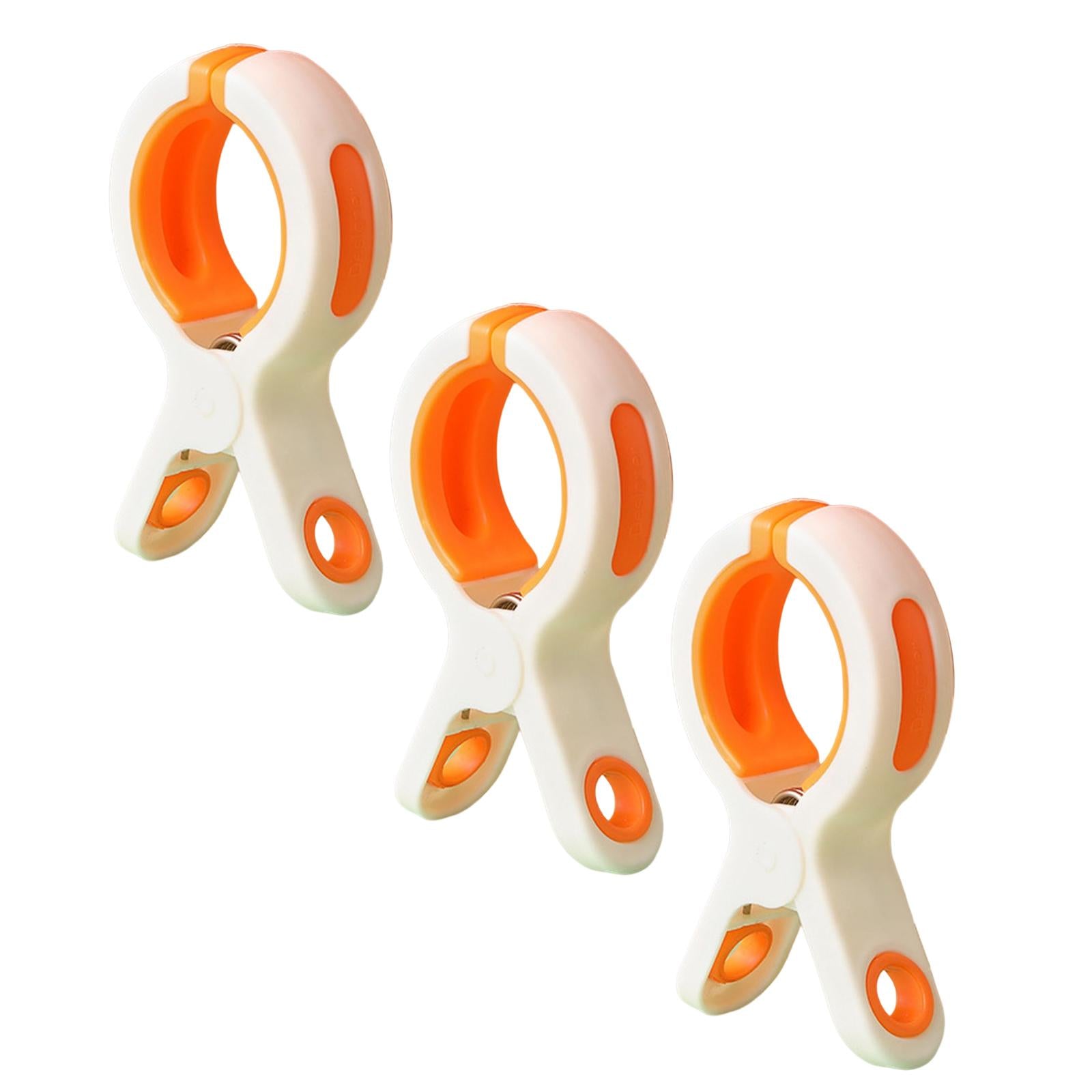 3 Pieces Beach Towel Clips Windproof Vacation for Lounge Chairs Beach Chair White