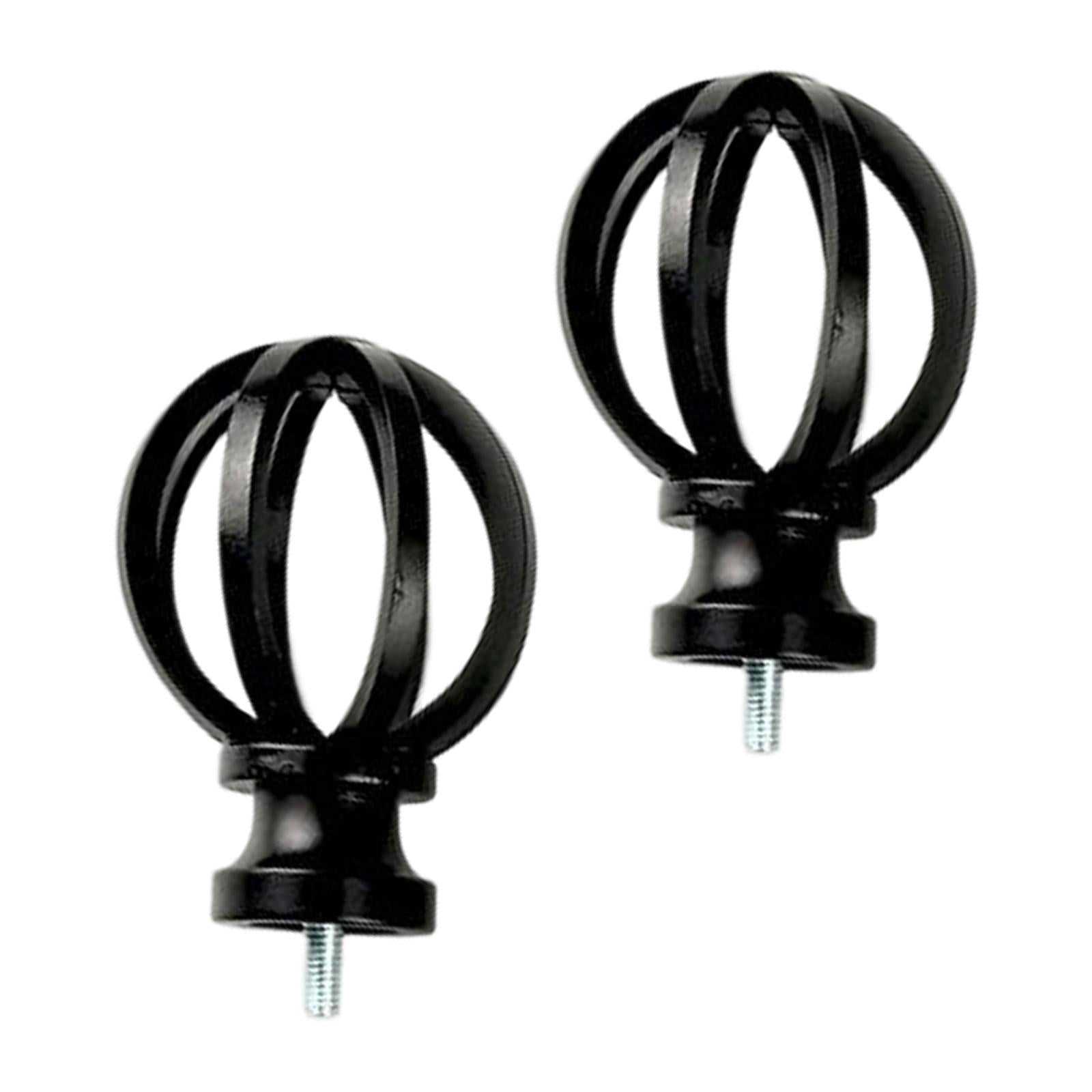 2Pcs Replacement Curtain Rod Finials 5/8 inch Diameter for Office Home