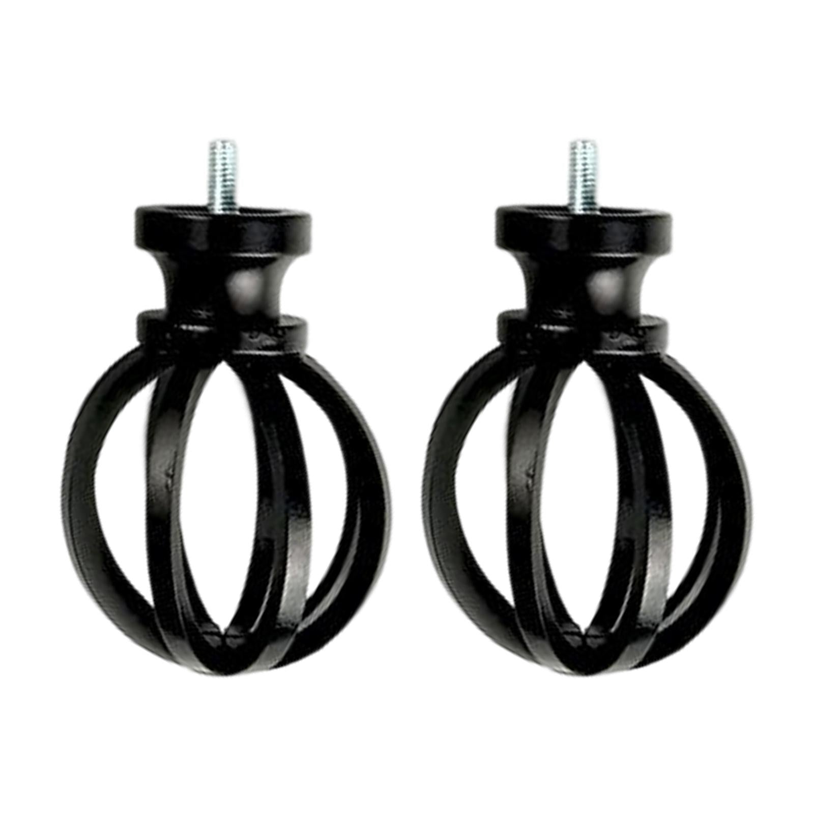 2Pcs Replacement Curtain Rod Finials 5/8 inch Diameter for Office Home