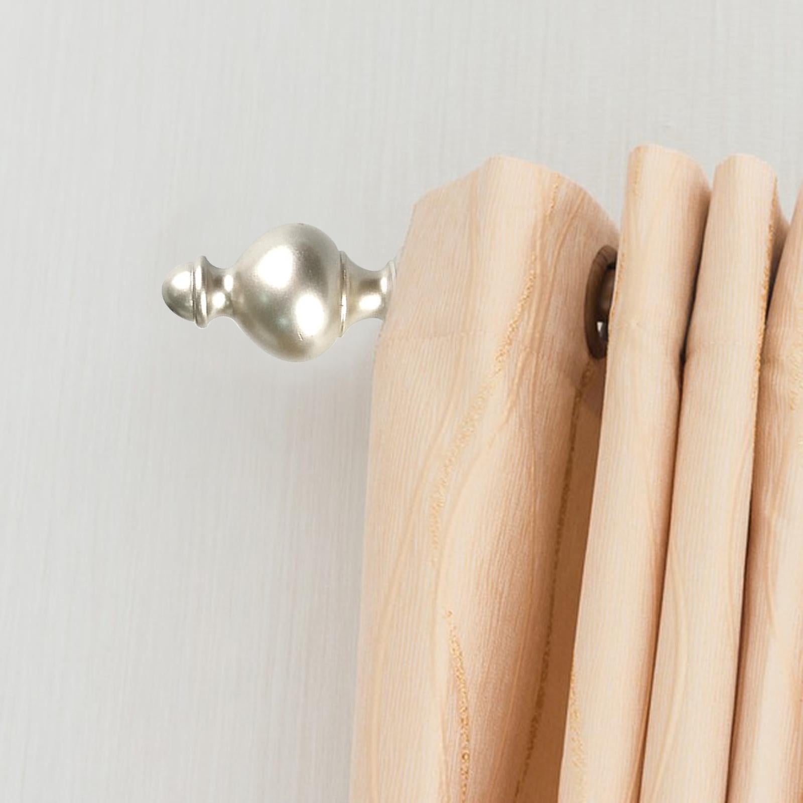 2x Curtain Rod Finials Accessories 9/16 inch for Bathroom Living room