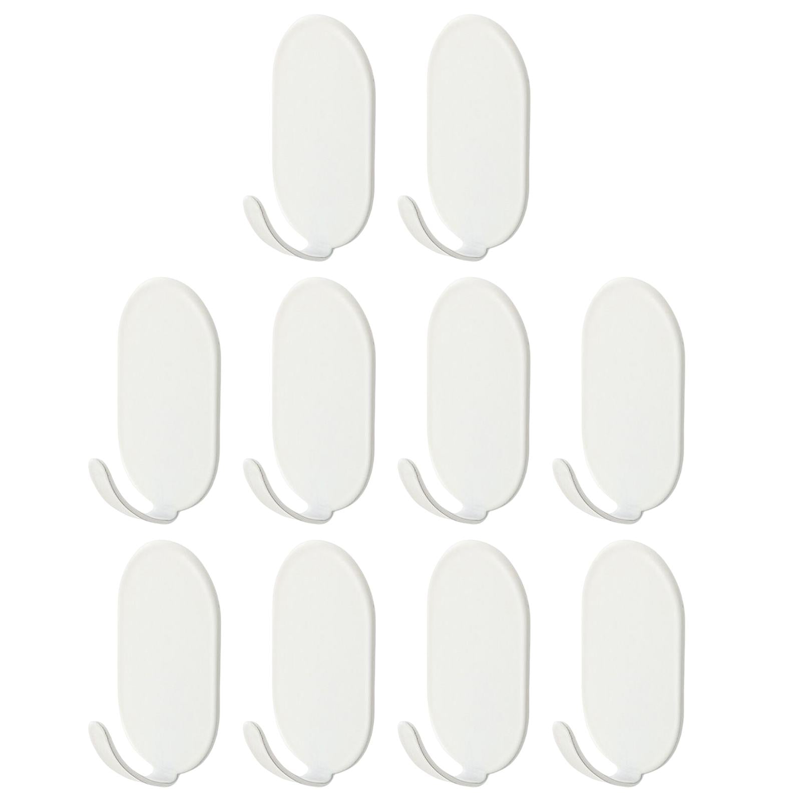 10x Coat Hook Rack Storage Organizer Holder Organizer Rack for Home wall White