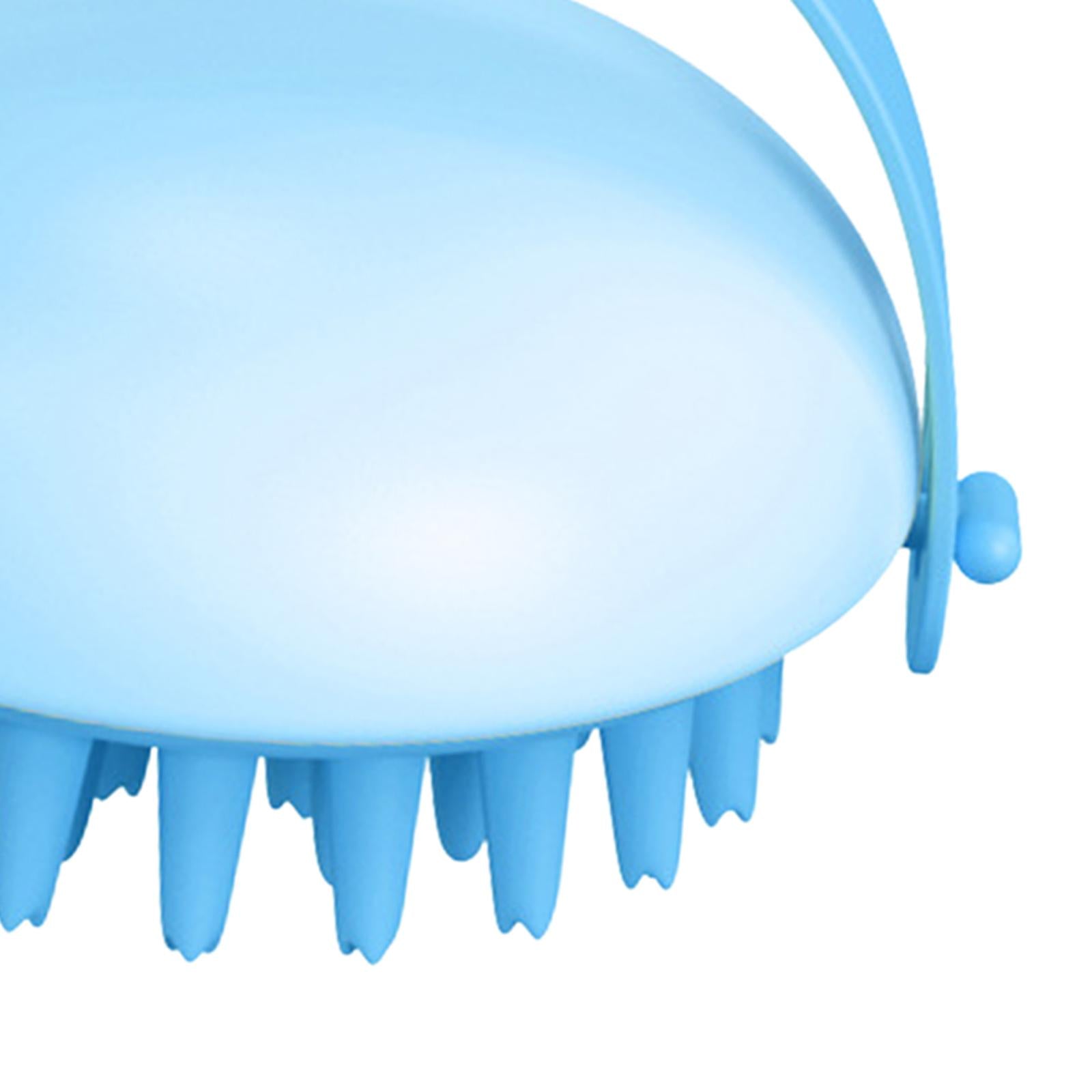 Cleaning Brush Wet and Dry Manual Hair Washing Tool Women Men Adults Blue