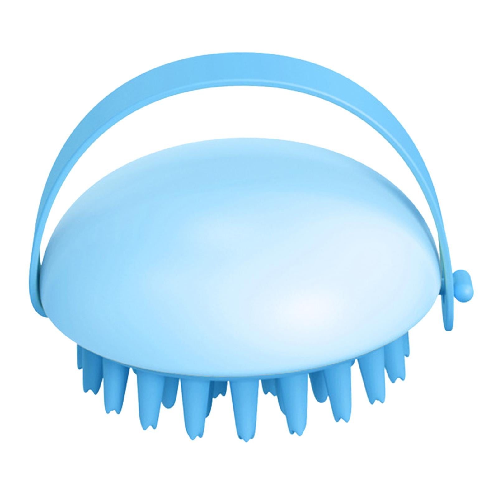 Cleaning Brush Wet and Dry Manual Hair Washing Tool Women Men Adults Blue
