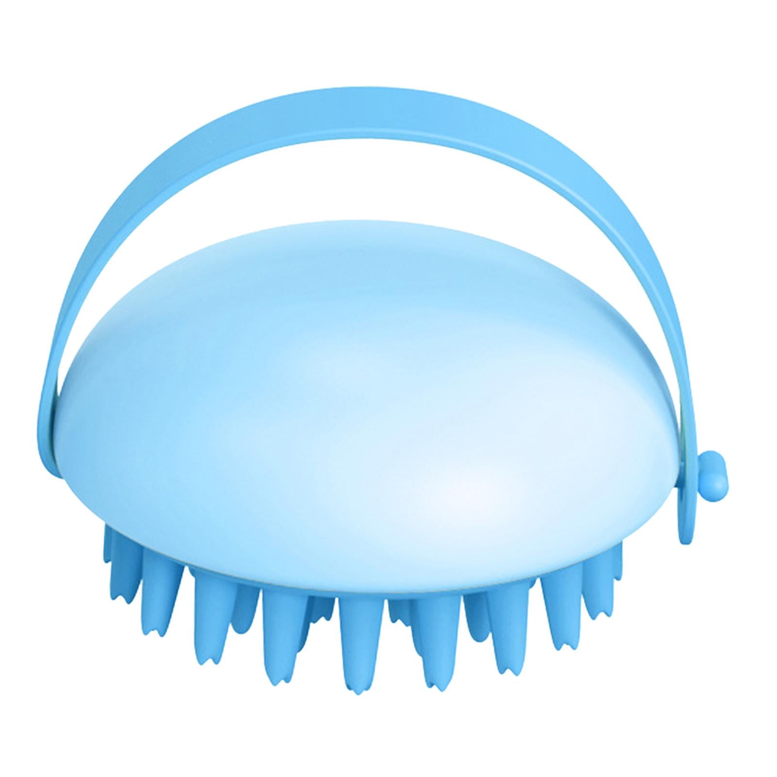 Cleaning Brush Wet and Dry Manual Hair Washing Tool Women Men Adults Blue