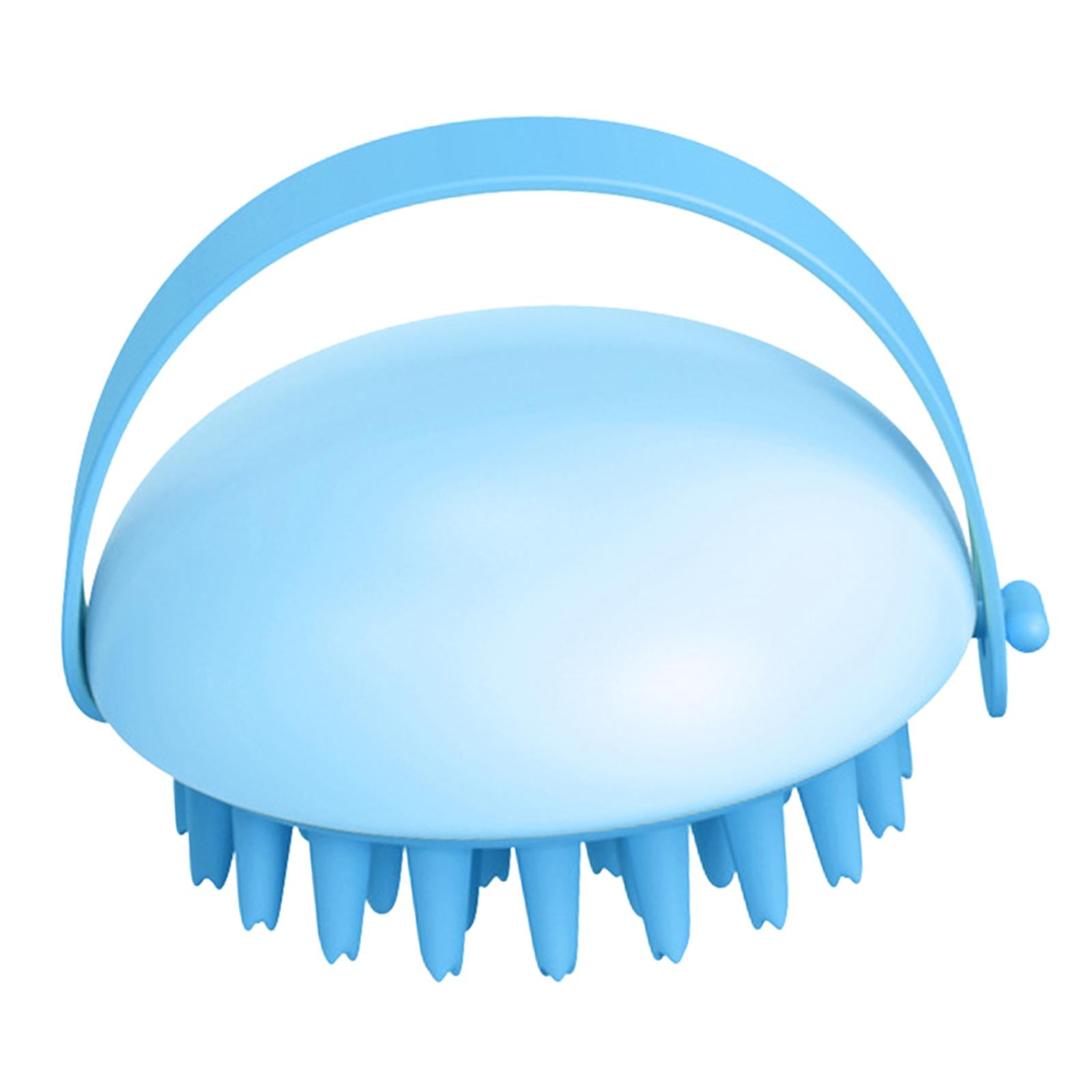 Cleaning Brush Wet and Dry Manual Hair Washing Tool Women Men Adults Blue