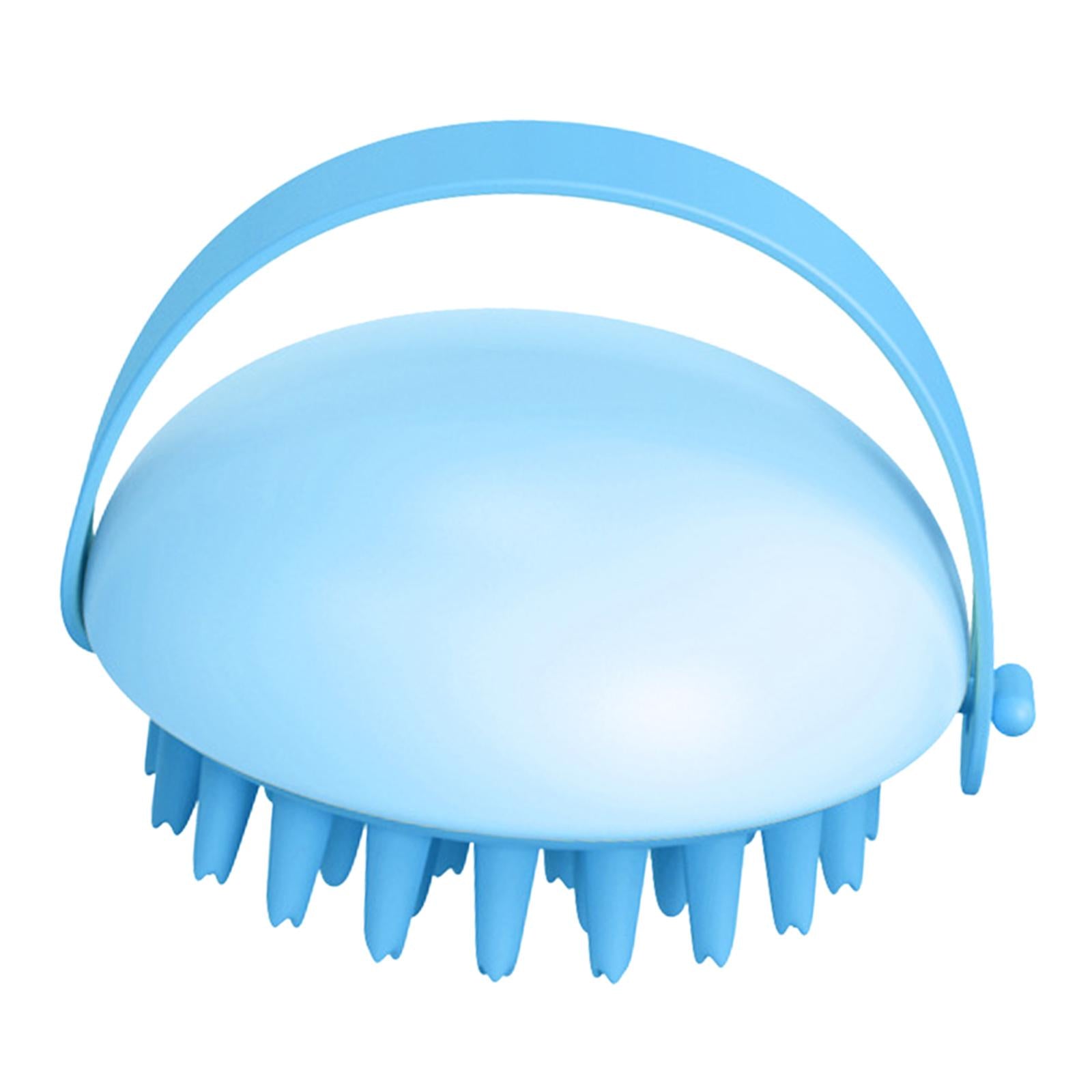 Cleaning Brush Wet and Dry Manual Hair Washing Tool Women Men Adults Blue