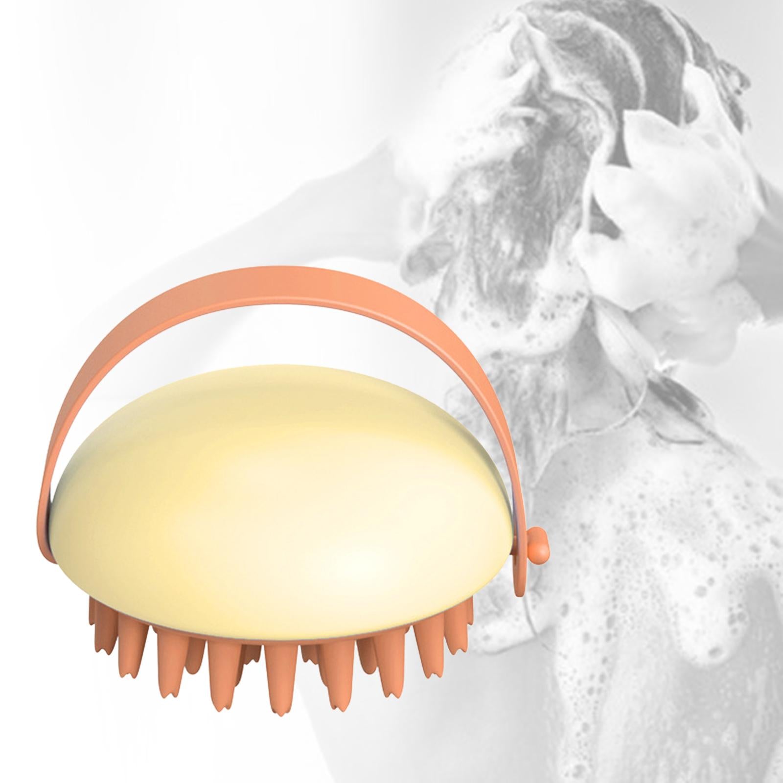 Cleaning Brush Wet and Dry Manual Hair Washing Tool Women Men Adults Yellow