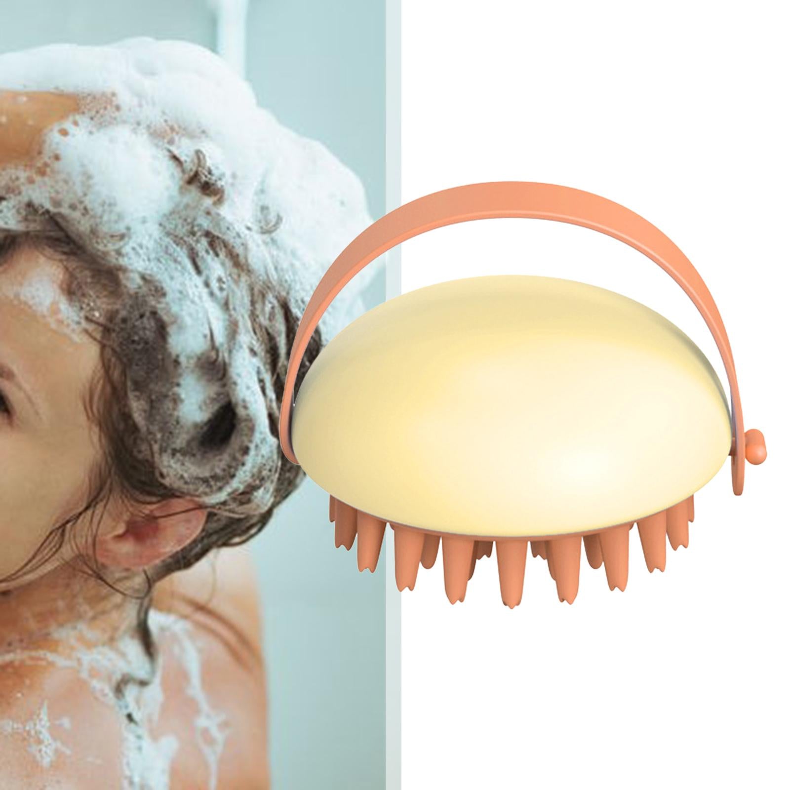 Cleaning Brush Wet and Dry Manual Hair Washing Tool Women Men Adults Yellow