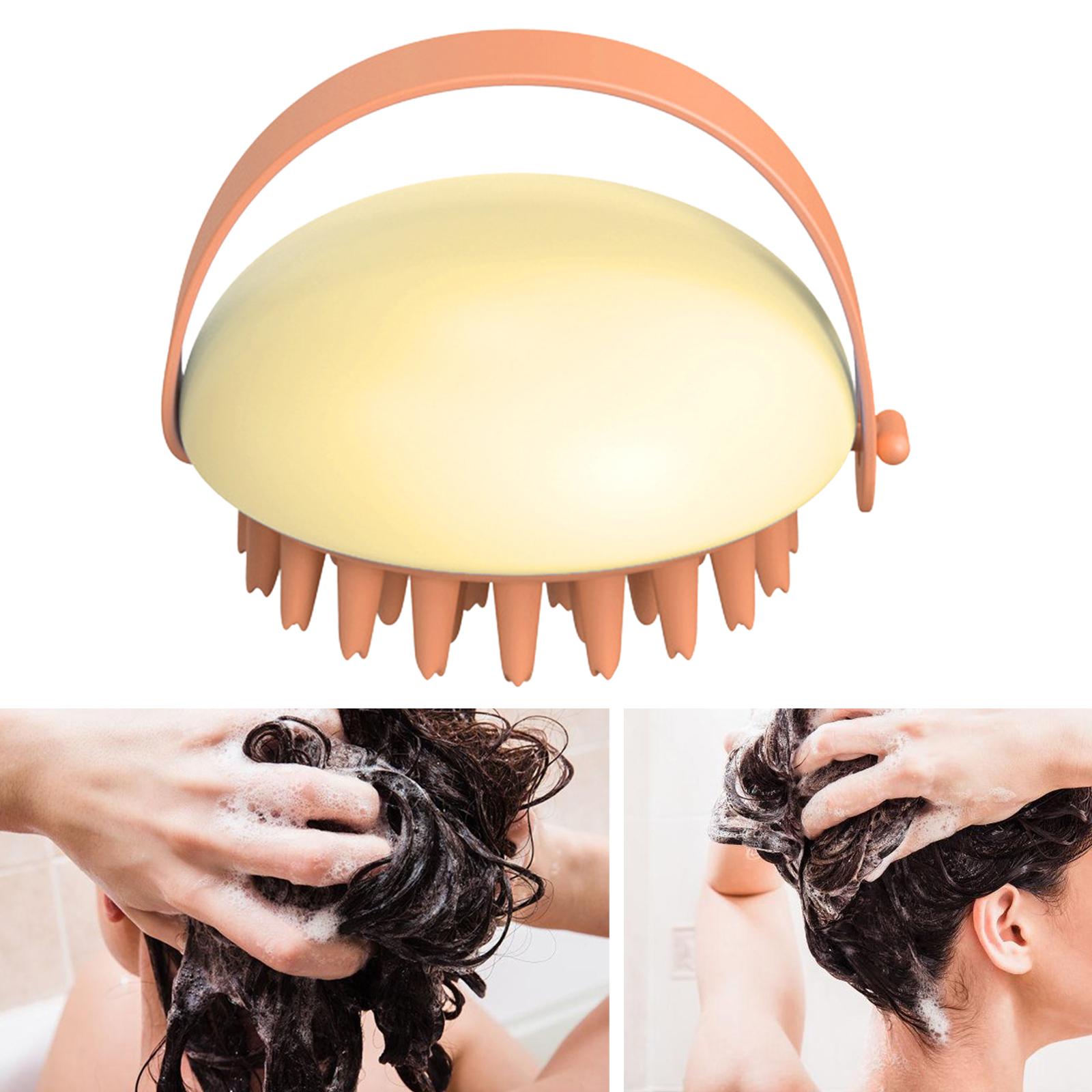Cleaning Brush Wet and Dry Manual Hair Washing Tool Women Men Adults Yellow