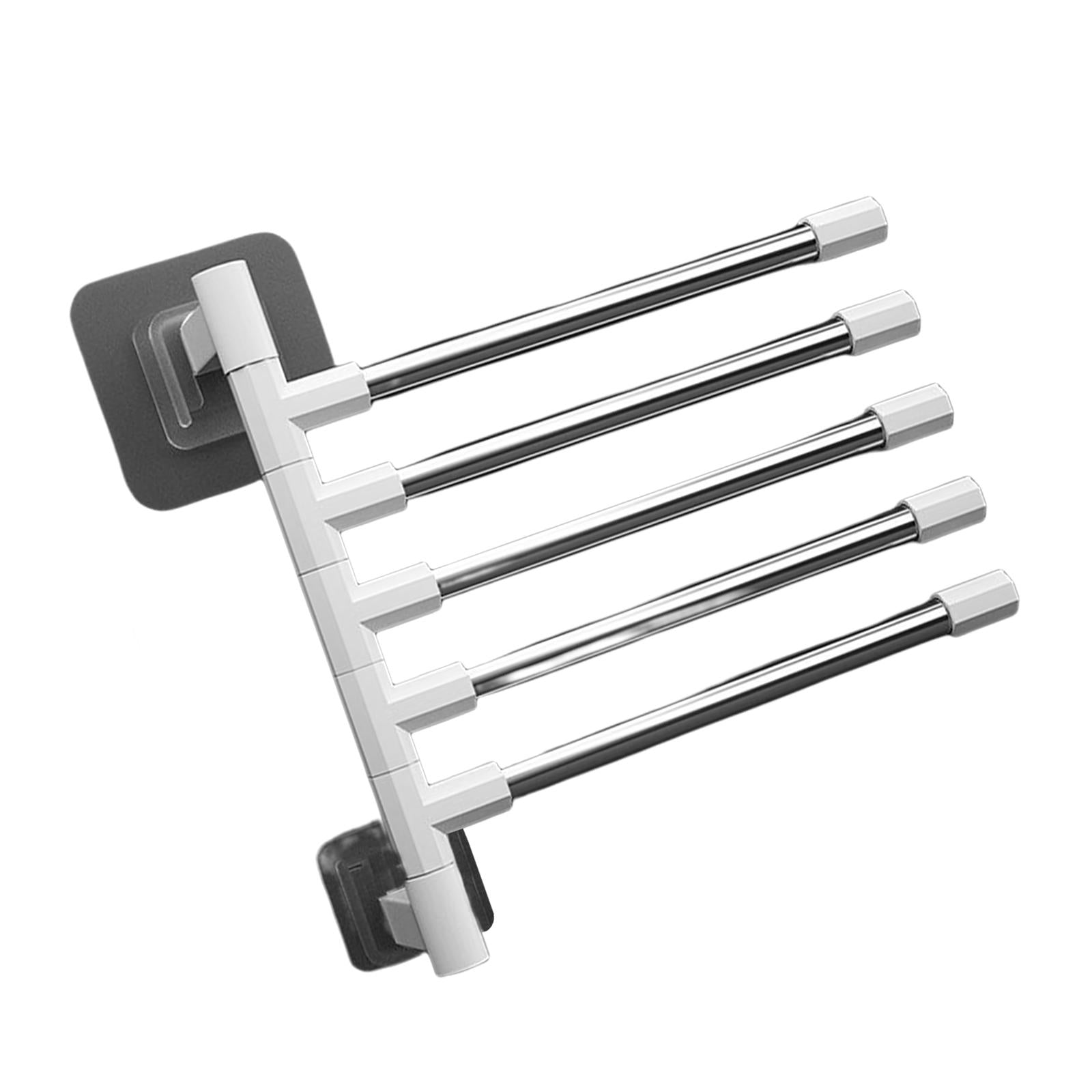 Toilet Towel Rack 180 Degree Rotary Towel Holder for Bathroom Hotel 5 Pole