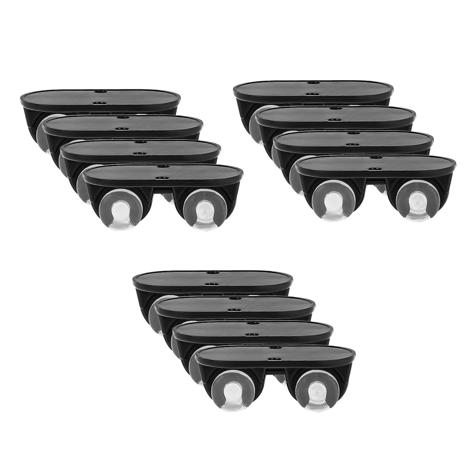 12Pcs Self Adhesive Caster Wheels for Trash Can Small Furniture Cabinet Black
