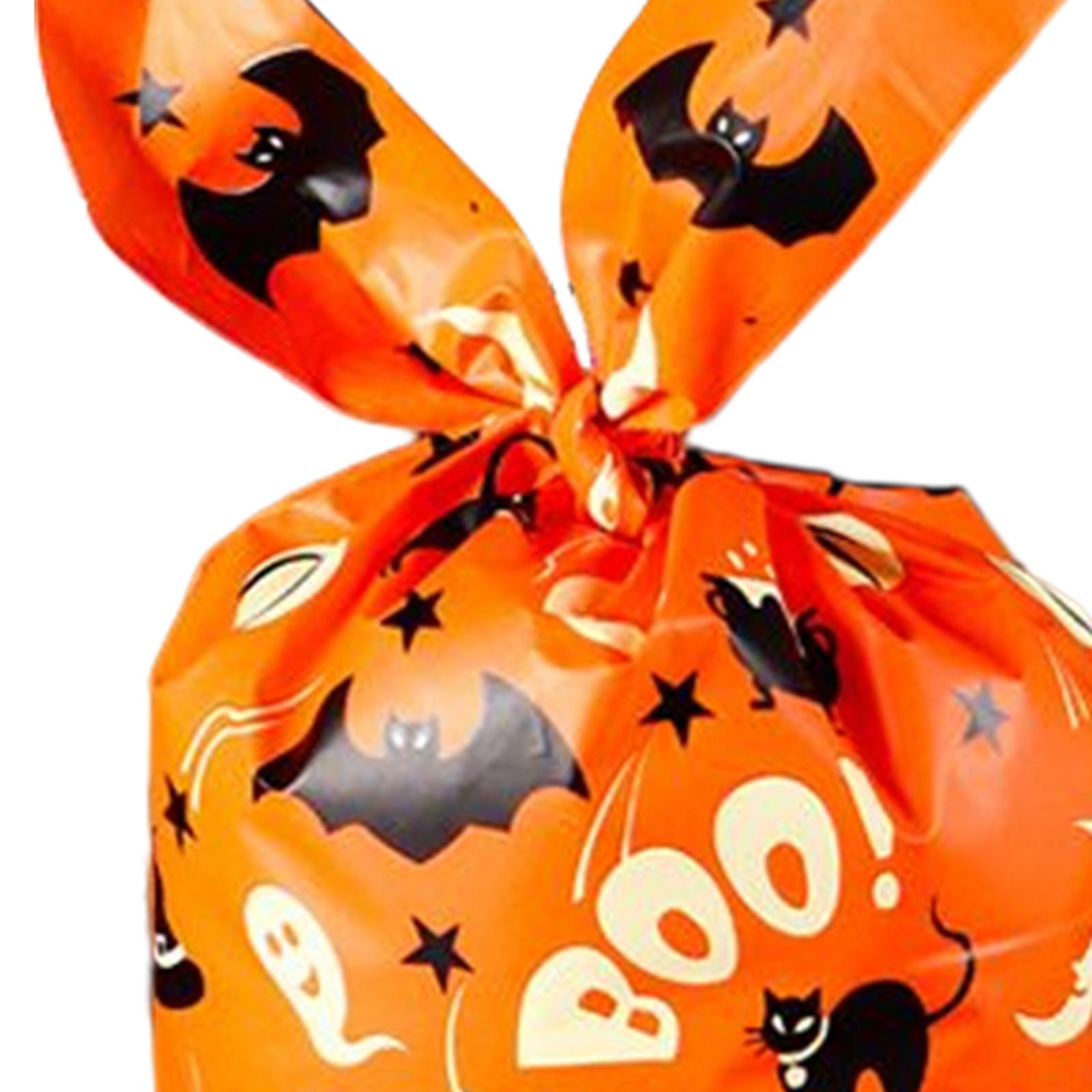 Halloween Candy Bags Party Favor Gift Bags for Celebration Halloween Party Orange B 17cmx10cm