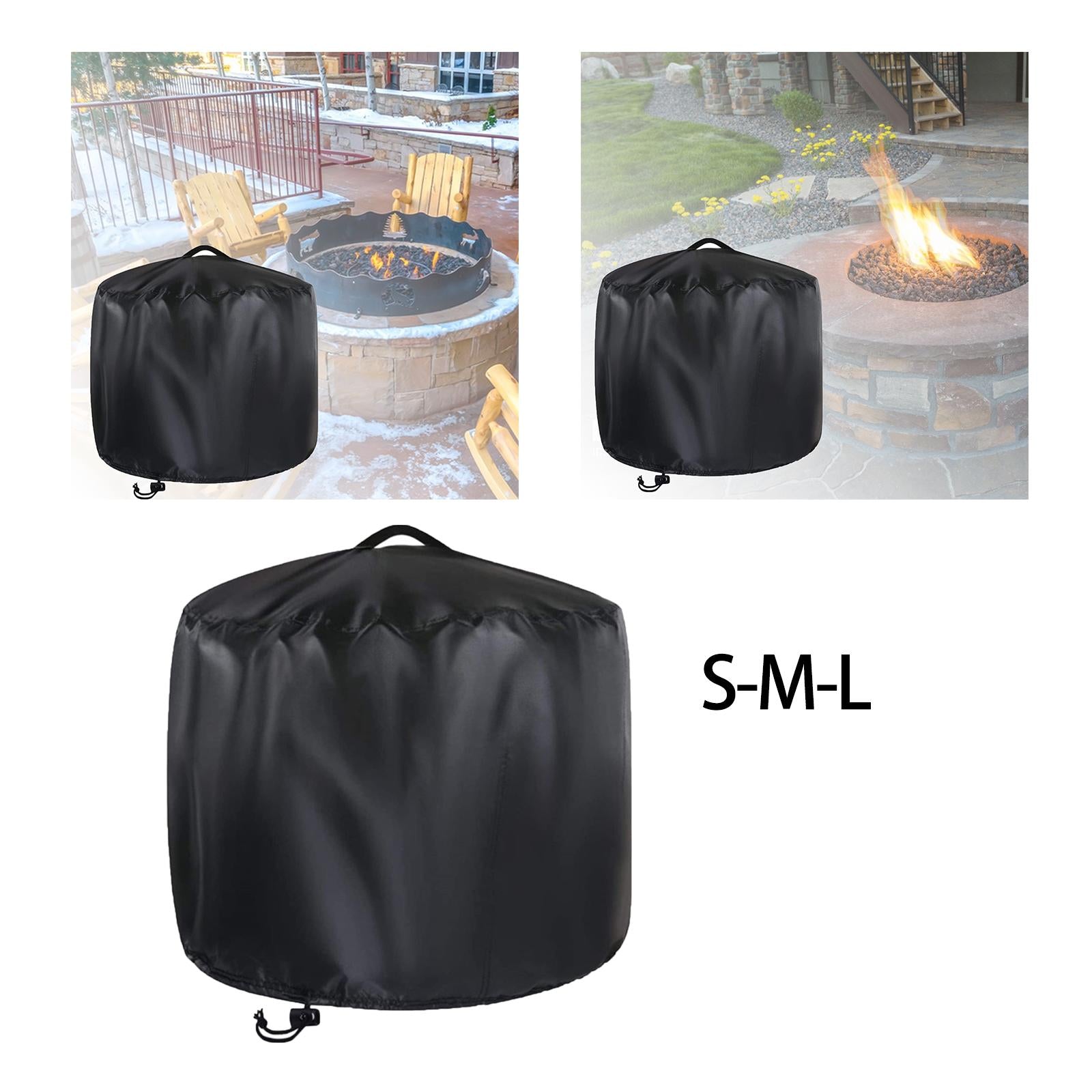 Fire Pit Cover Brazier Cover Windproof Firepit Protective Cover for Indoor S