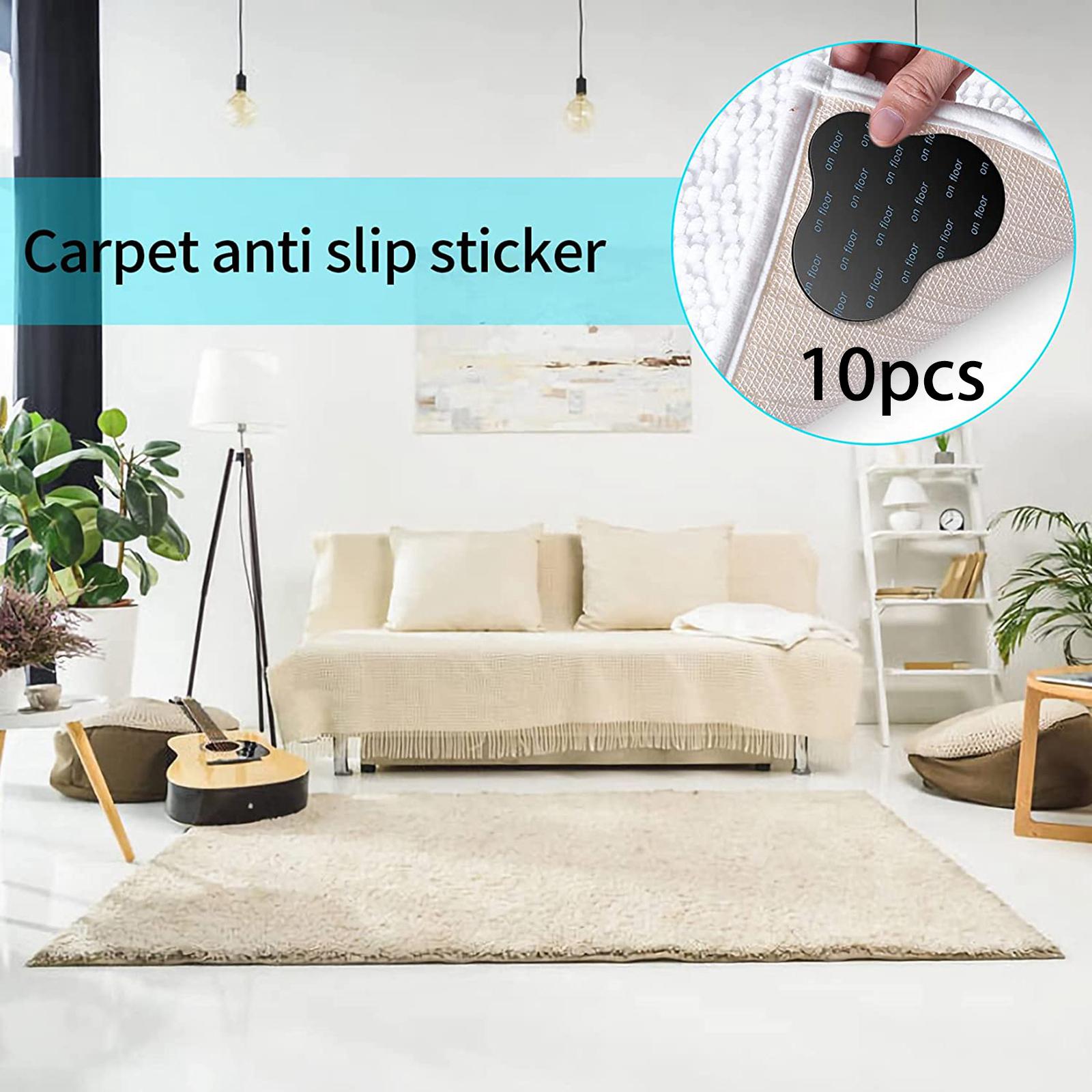 Non Slip Grippers for Rug Reusable Rug Corners Gripper for Hardwood Floors L