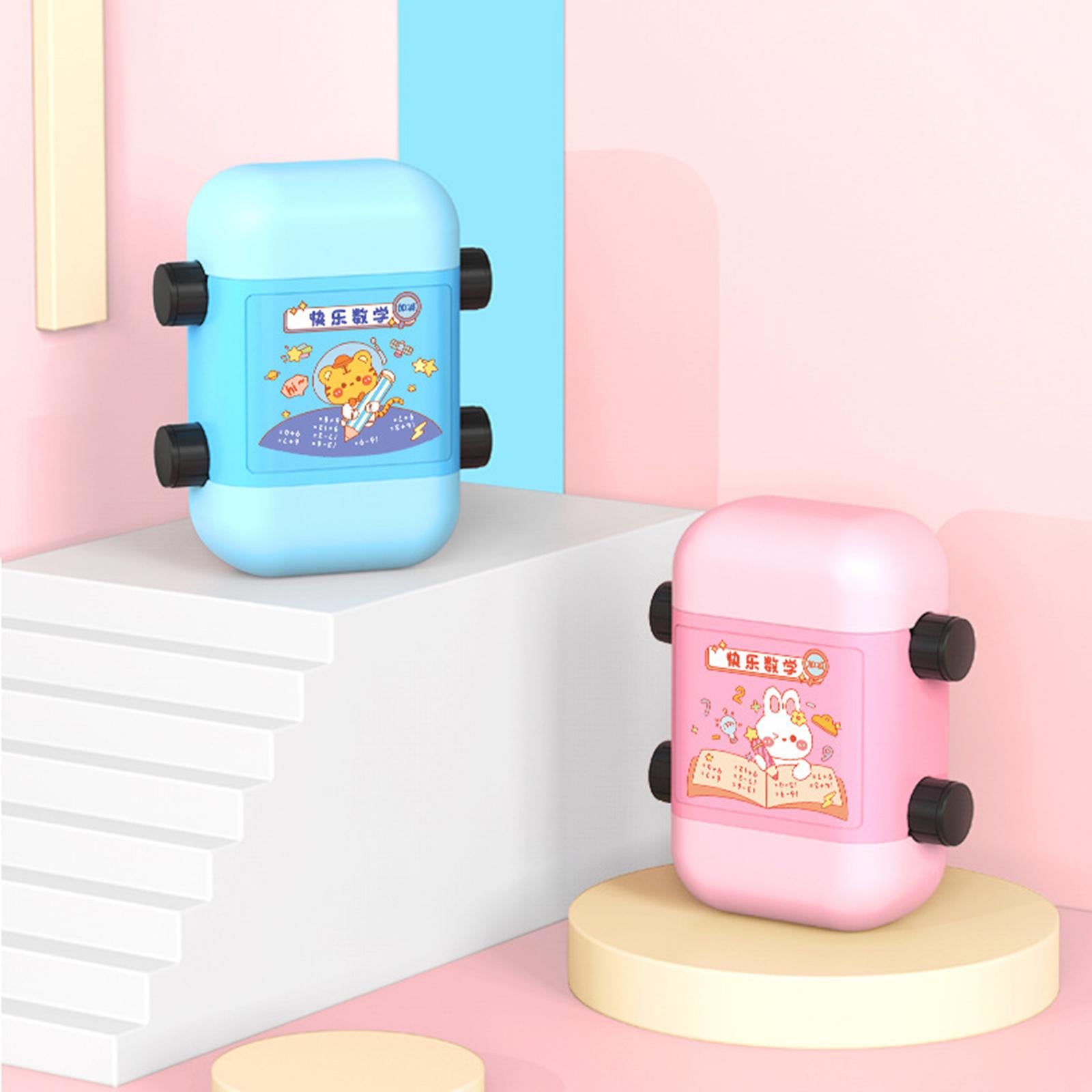 Roller Digital Teaching Stamp Rotational Design for Students Children Kids Pink