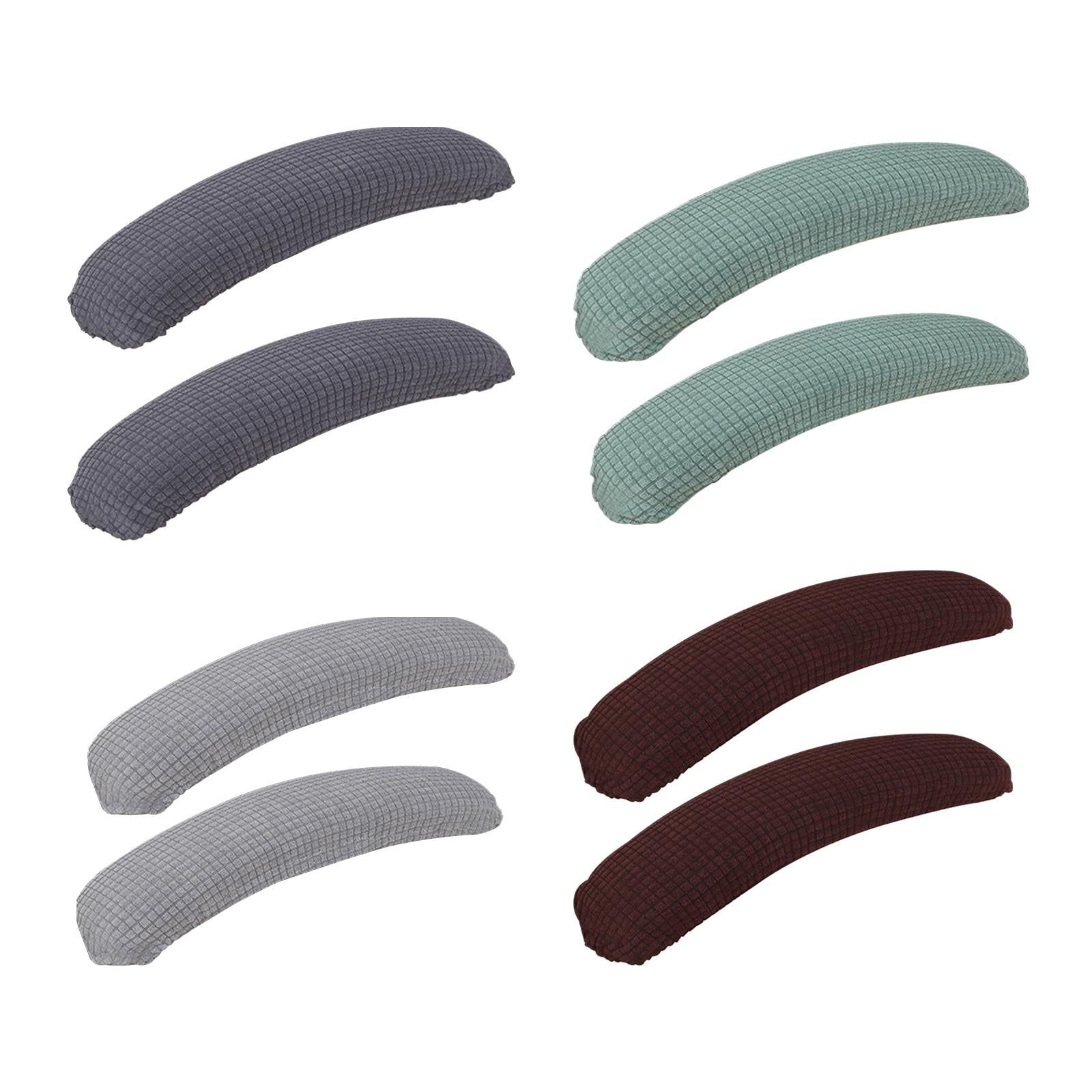 2Pcs Gaming Chair Arm Rest Pads Dustproof Removable for home Dark Grey