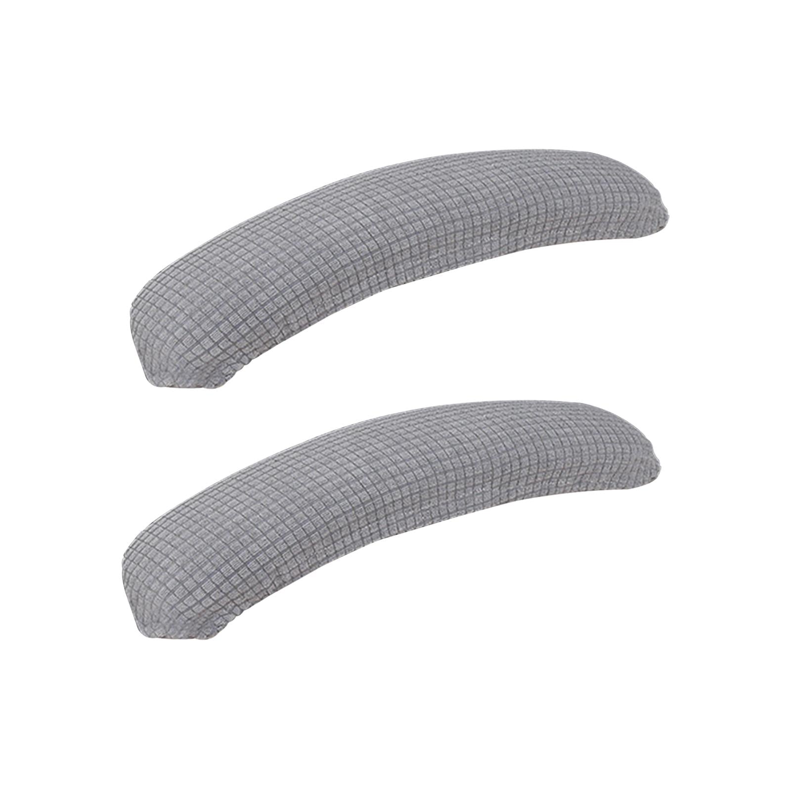 2Pcs Gaming Chair Arm Rest Pads Dustproof Removable for home Light Grey