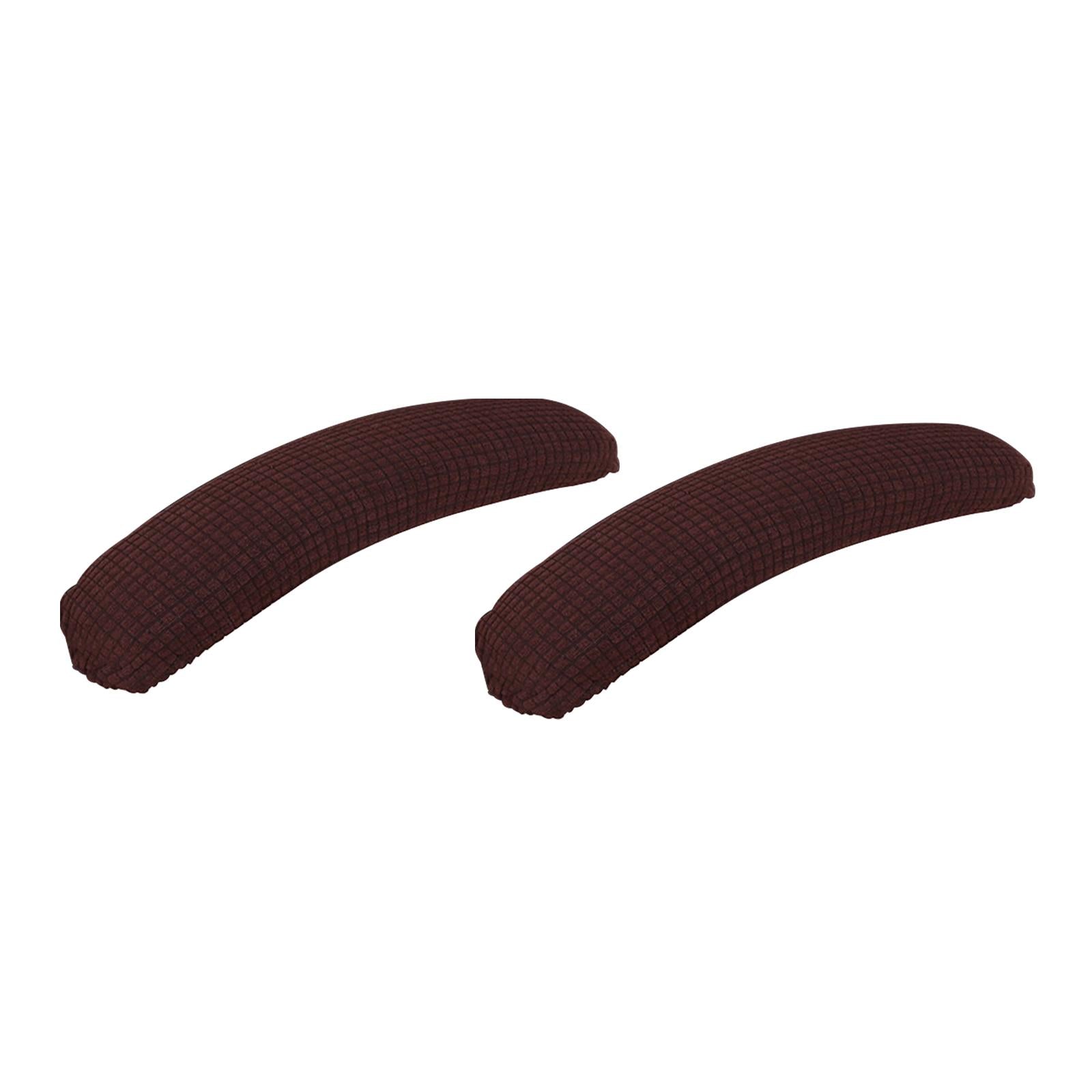 2Pcs Gaming Chair Arm Rest Pads Dustproof Removable for home Brown