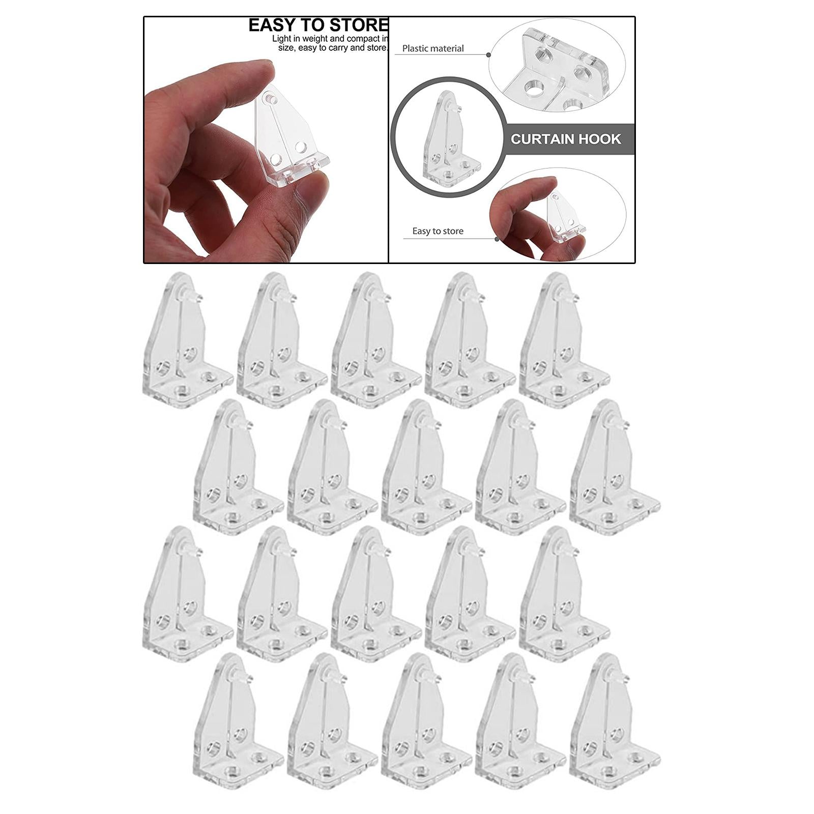 20Pcs Blinds Positioning Hooks Curtain Holder Fittings for Vertical Shutters