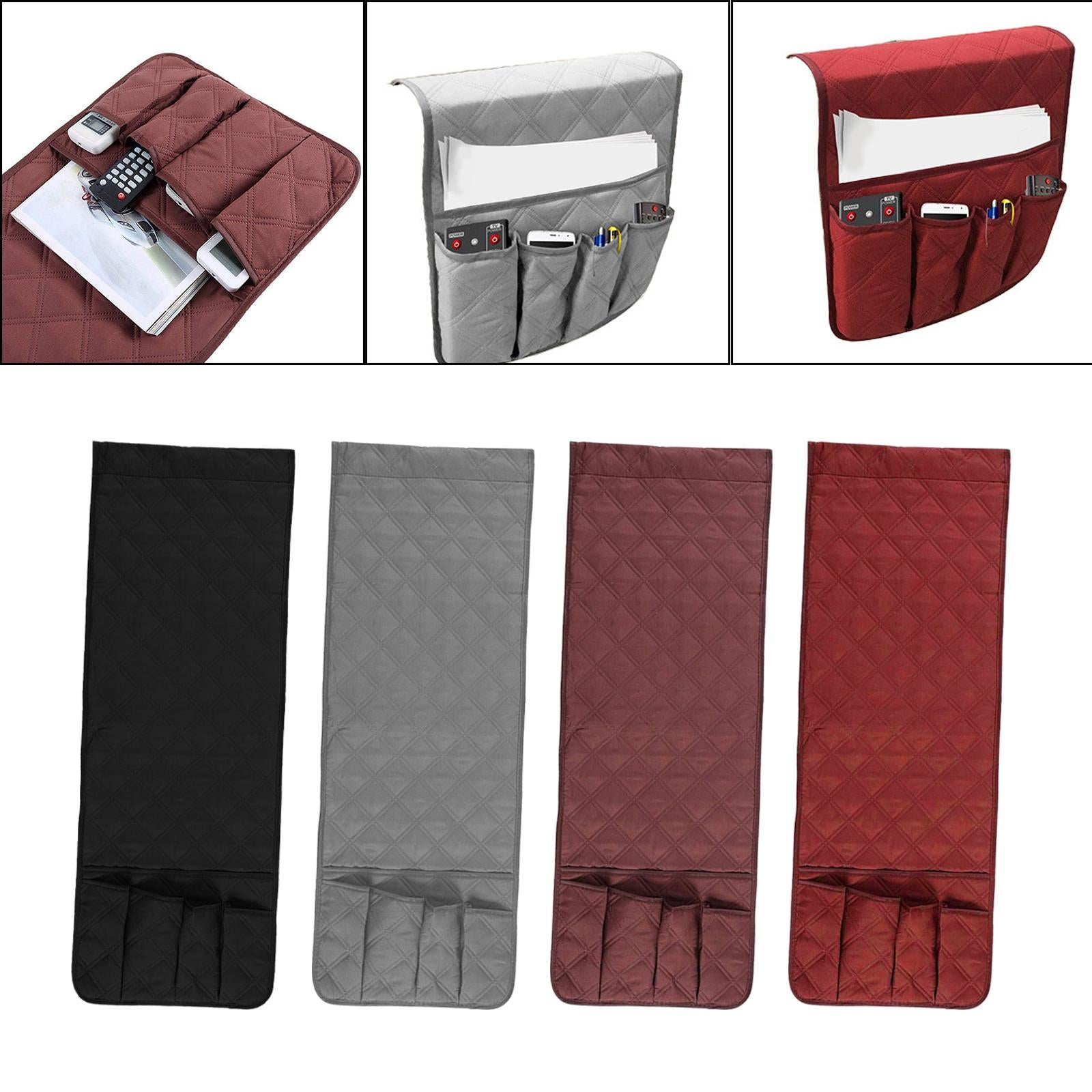 Non Slip Sofa Armrest Organizer Armchair Caddy for Couch Living Room Sofa Black