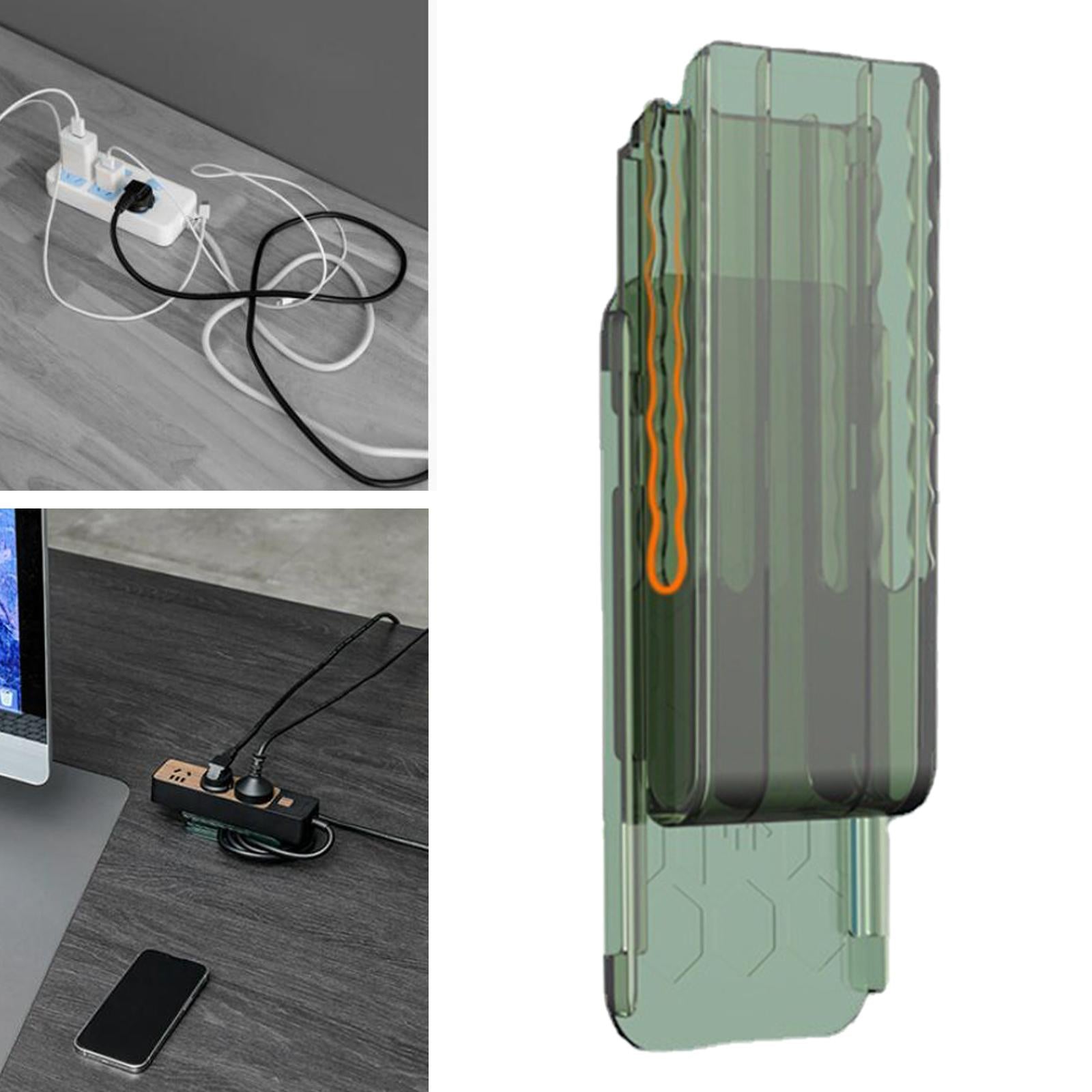 Socket Fixer Cable Management Organizer Self Adhesived office Household Green
