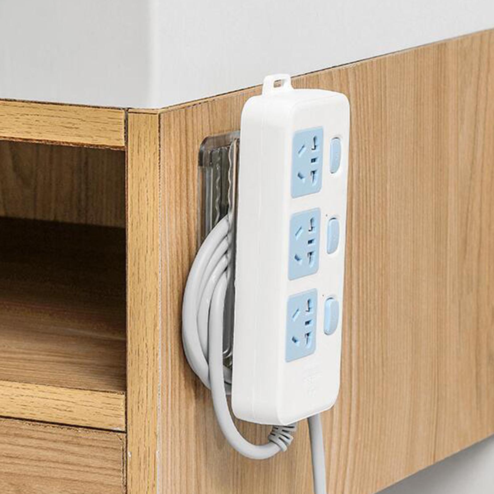 Socket Fixer Cable Management Organizer Self Adhesived office Household Transparent