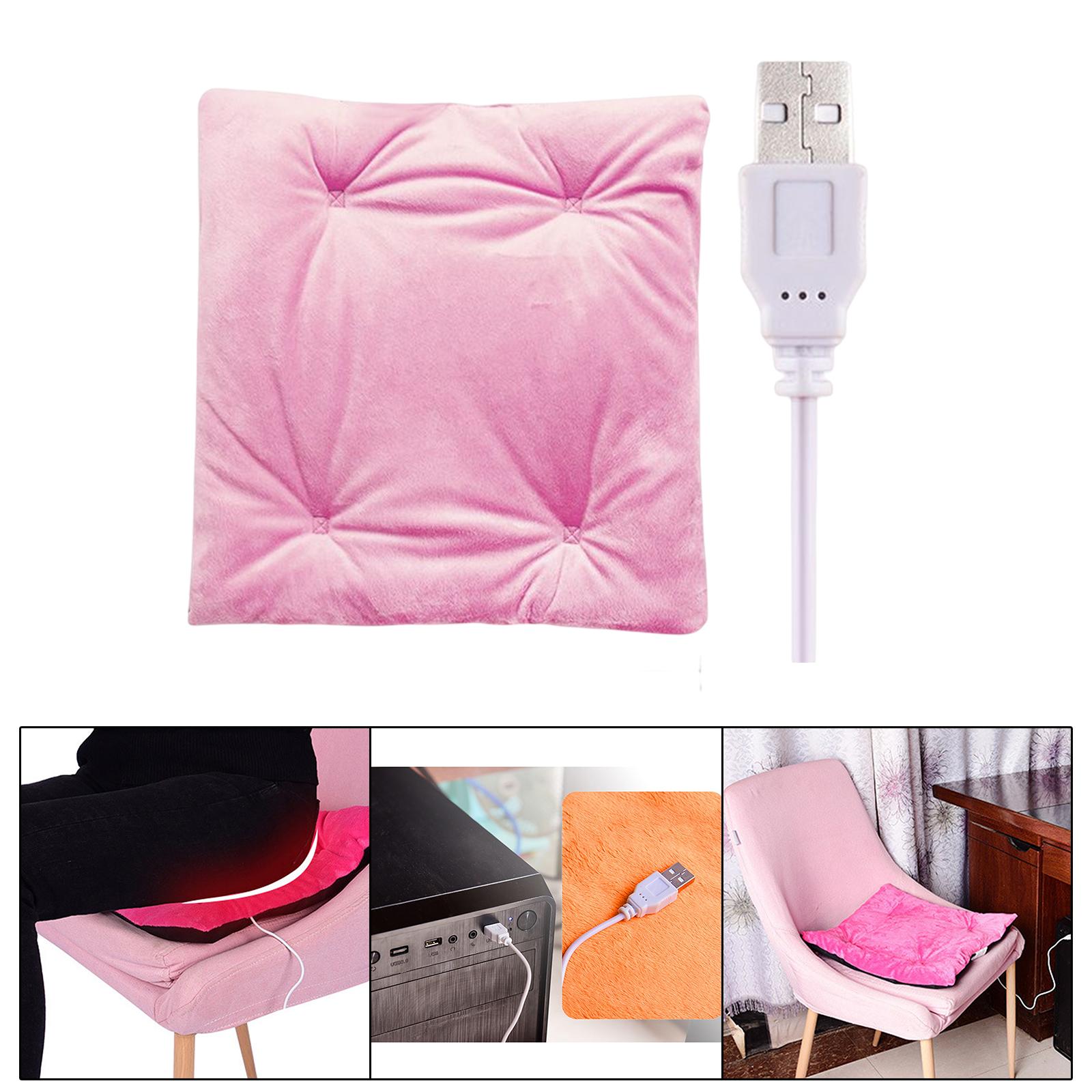 Electric Heating Pad Comfortable USB Warm for Car Bedroom Pink