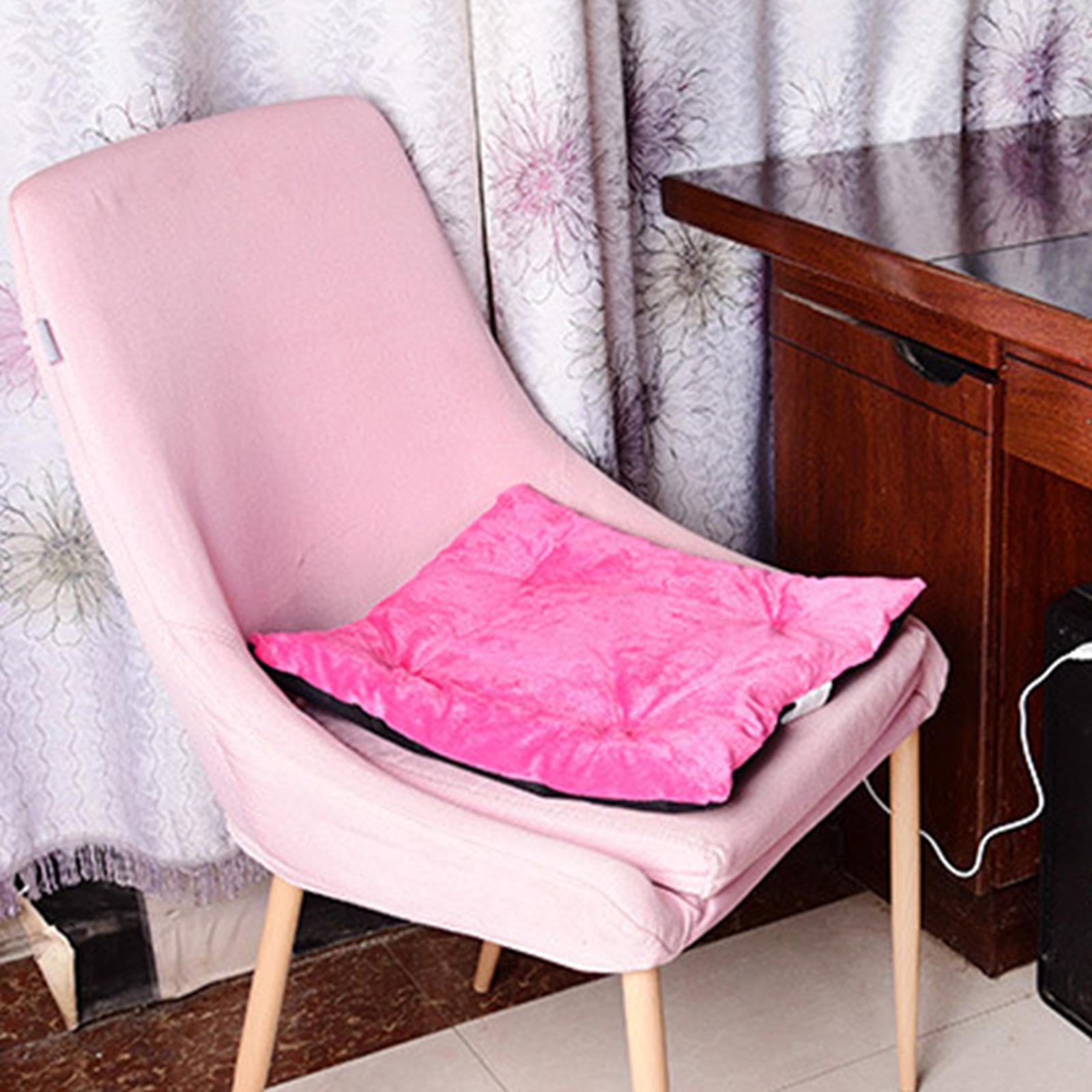 Electric Heating Pad Comfortable USB Warm for Car Bedroom Rose Red