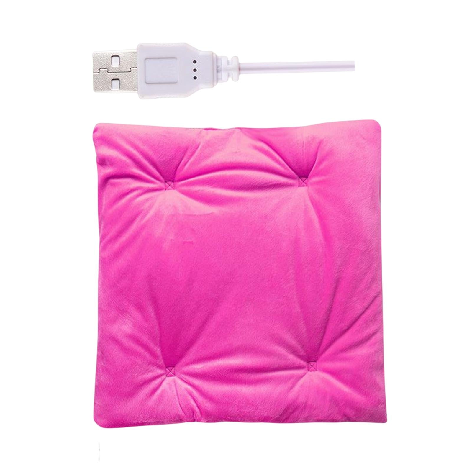 Electric Heating Pad Comfortable USB Warm for Car Bedroom Rose Red