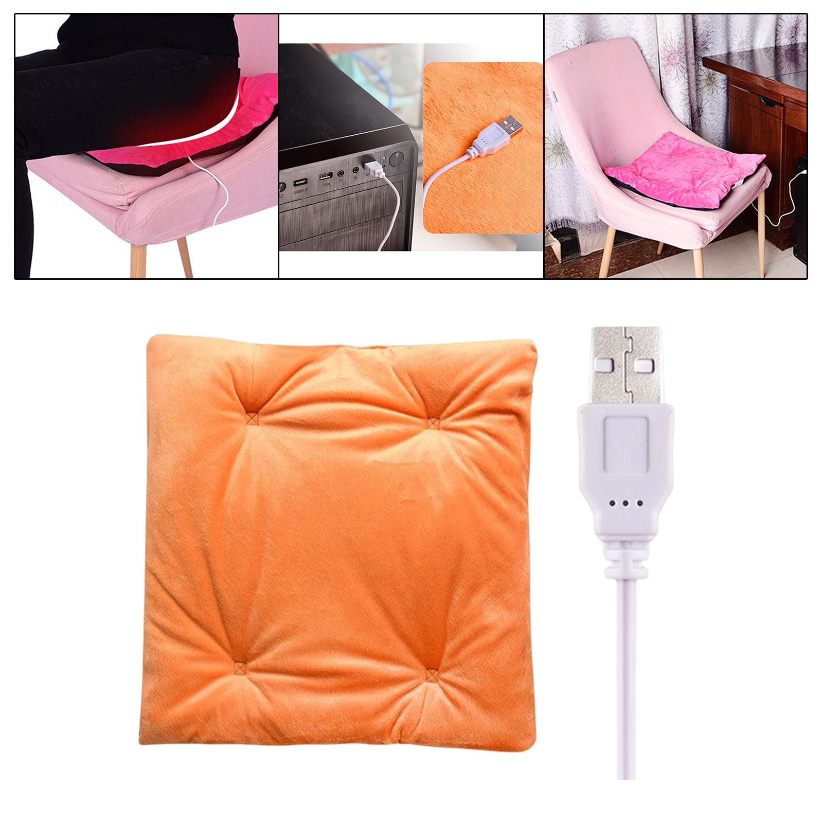 Electric Heating Pad Comfortable USB Warm for Car Bedroom Orange