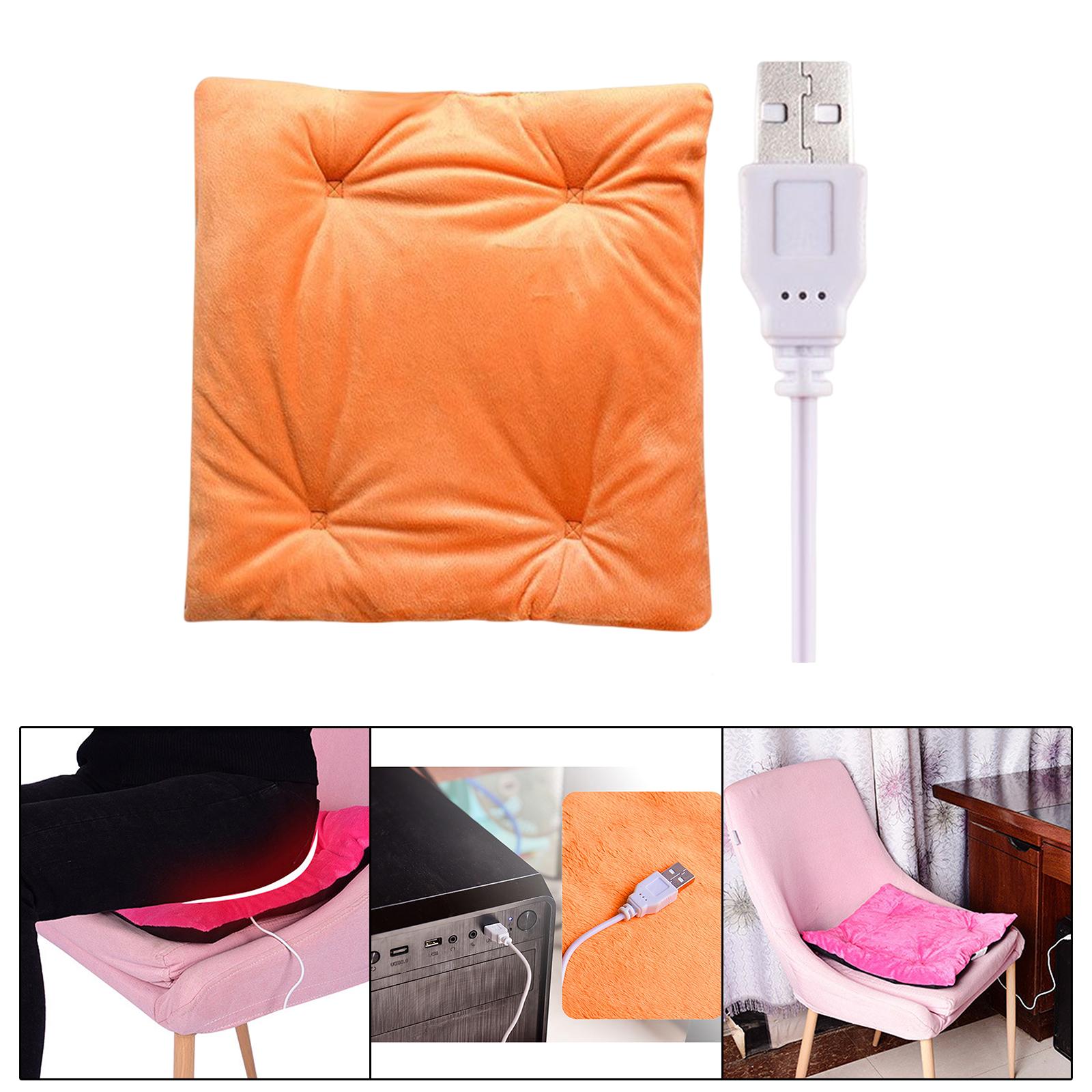 Electric Heating Pad Comfortable USB Warm for Car Bedroom Orange
