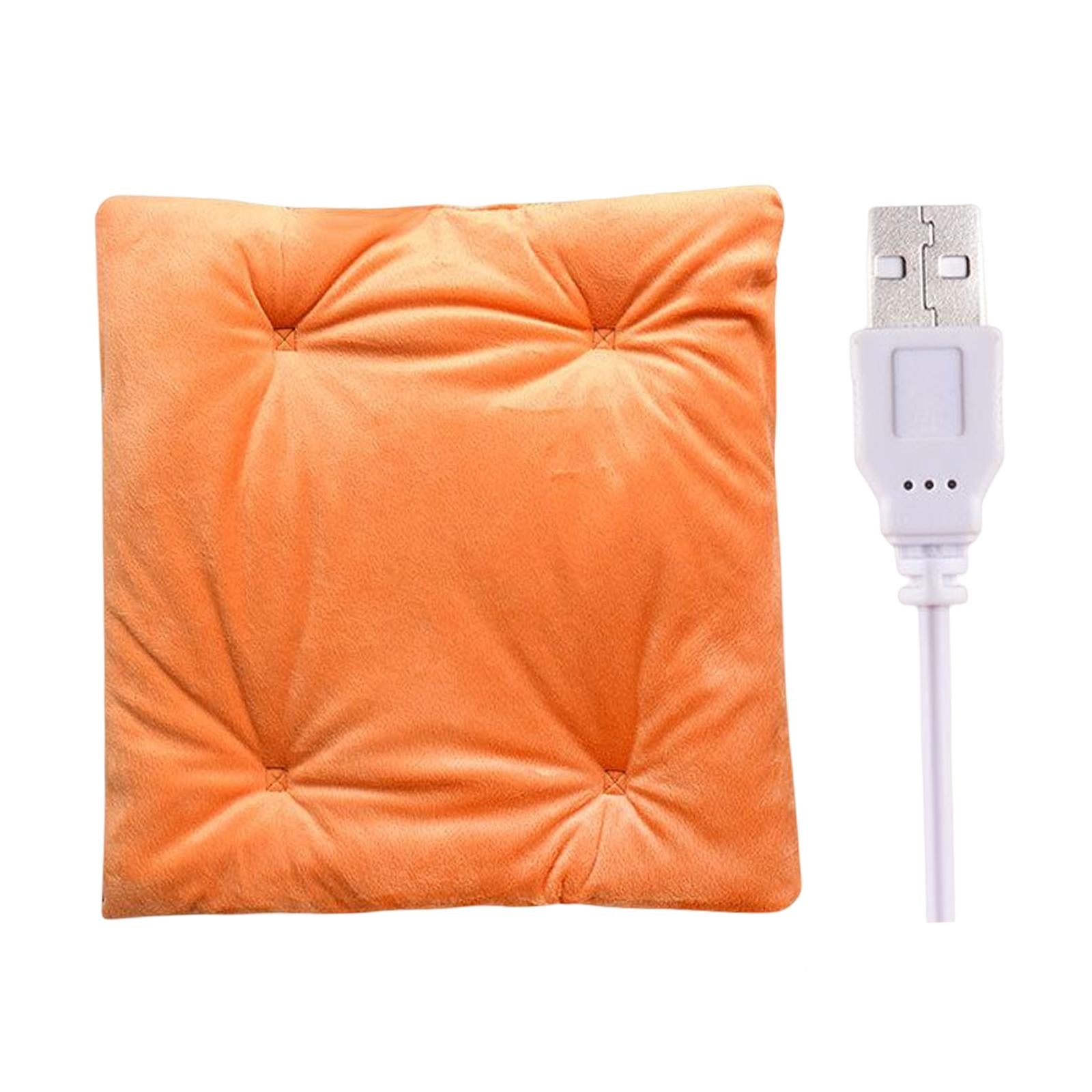 Electric Heating Pad Comfortable USB Warm for Car Bedroom Orange