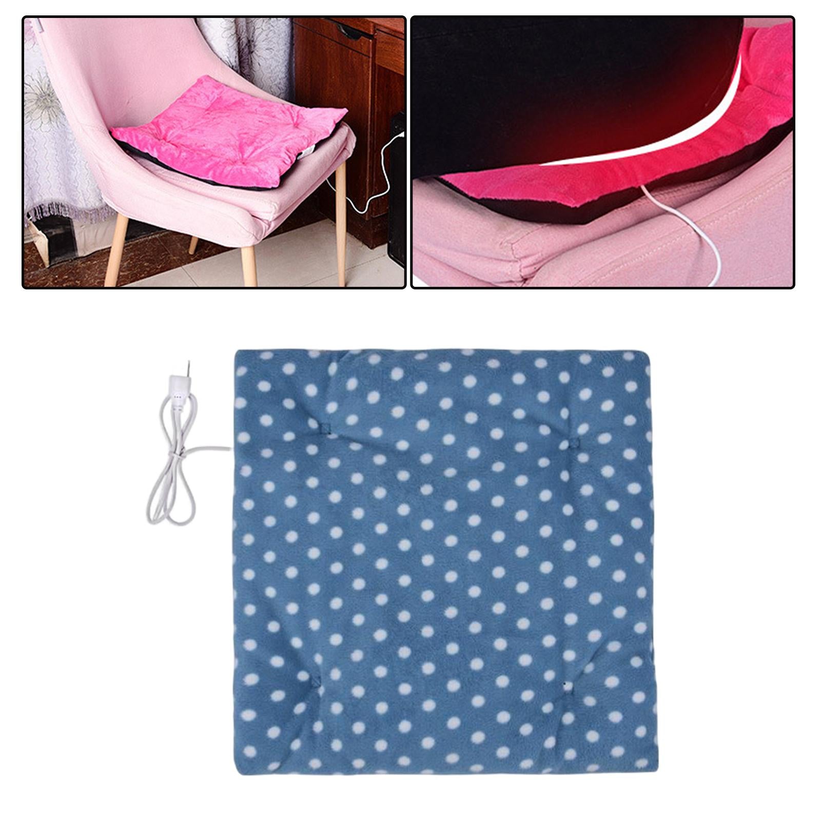 Electric Heating Pad Comfortable USB Warm for Car Bedroom Blue