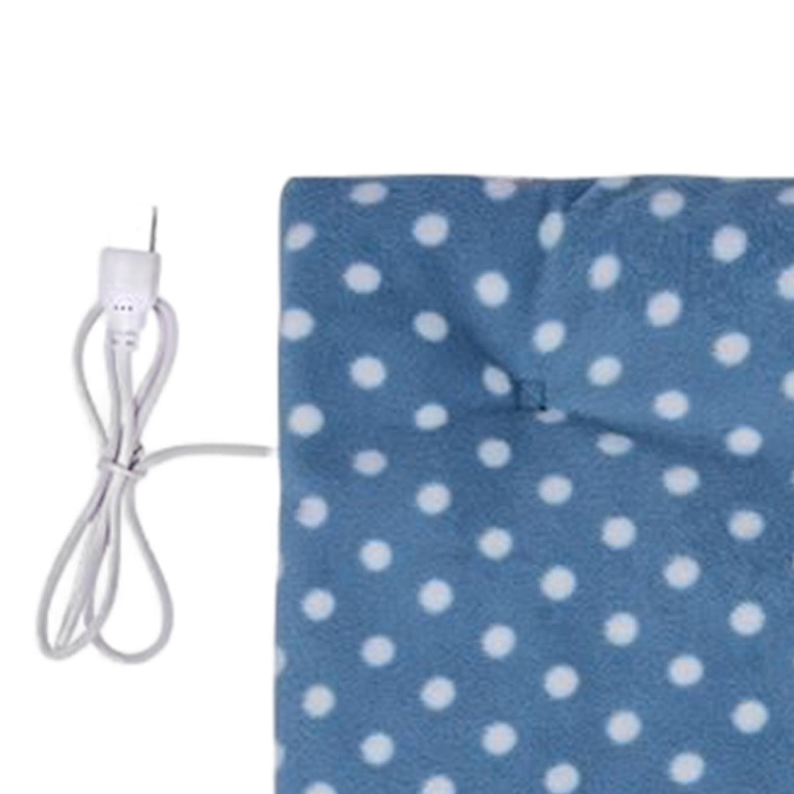 Electric Heating Pad Comfortable USB Warm for Car Bedroom Blue