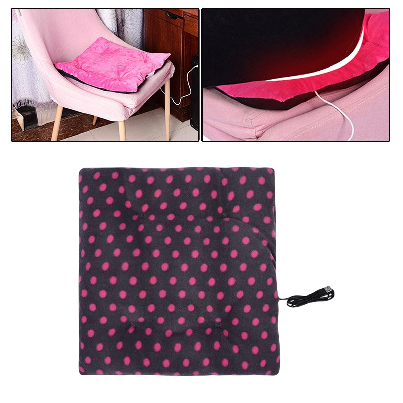 Electric Heating Pad Comfortable USB Warm for Car Bedroom Black Pink
