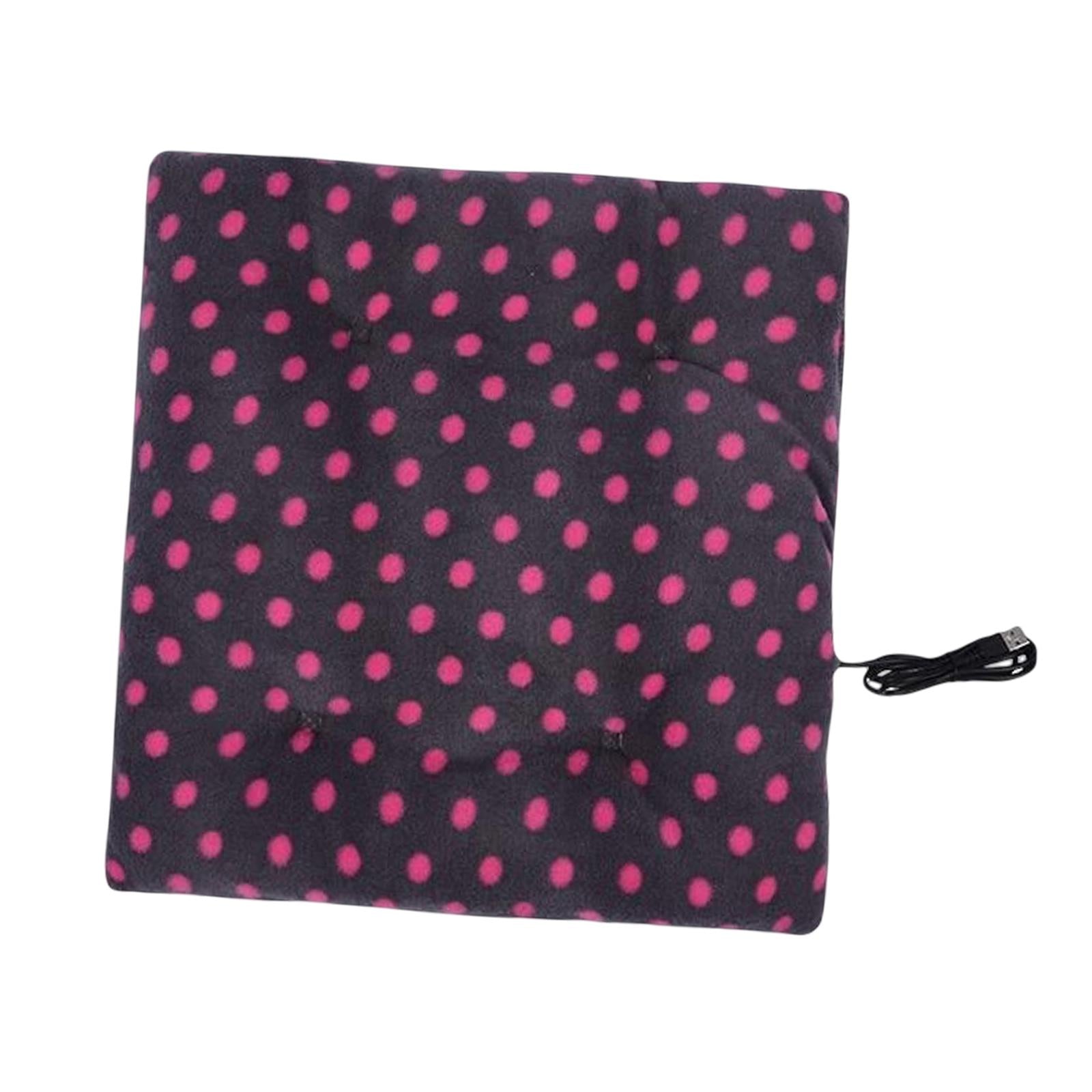 Electric Heating Pad Comfortable USB Warm for Car Bedroom Black Pink
