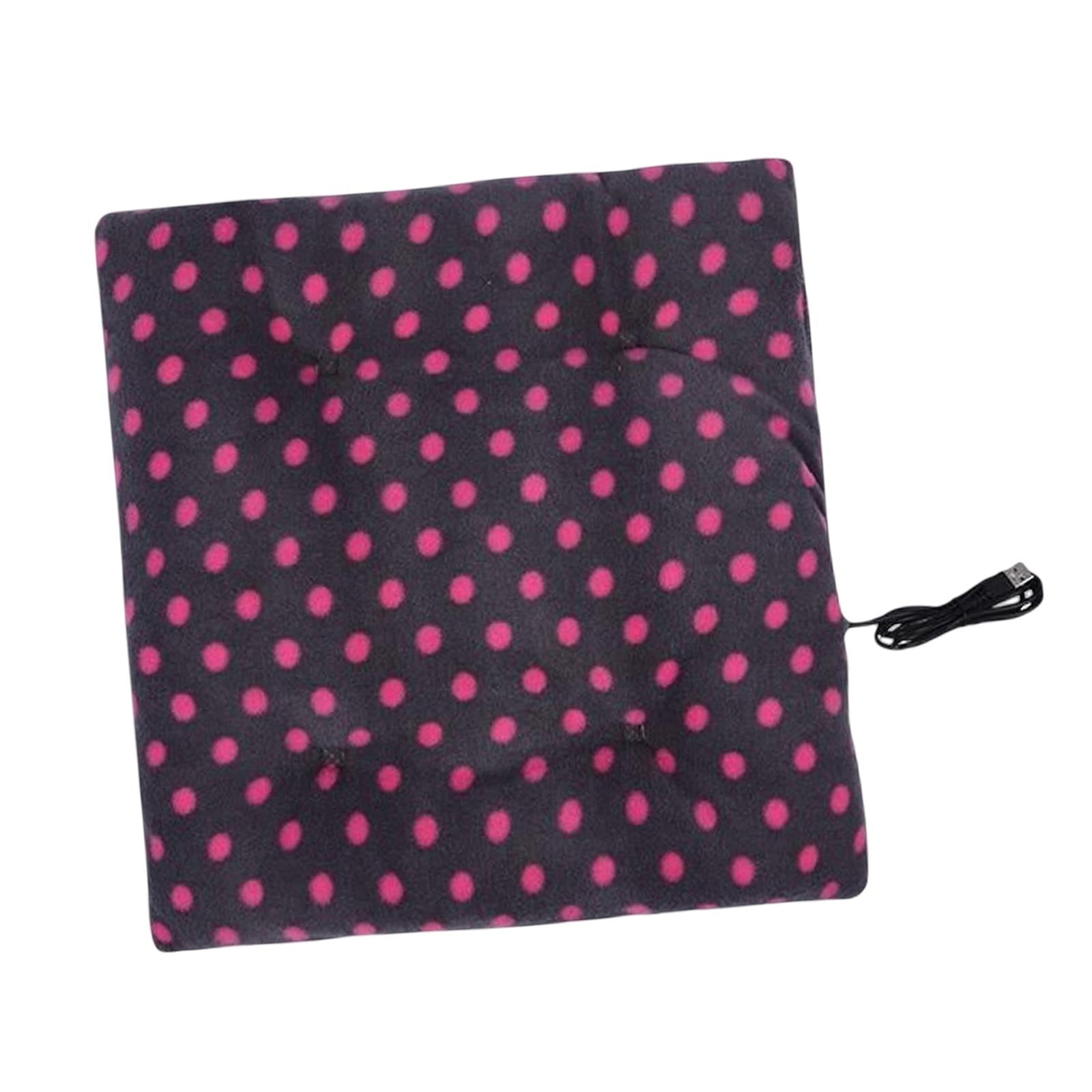 Electric Heating Pad Comfortable USB Warm for Car Bedroom Black Pink