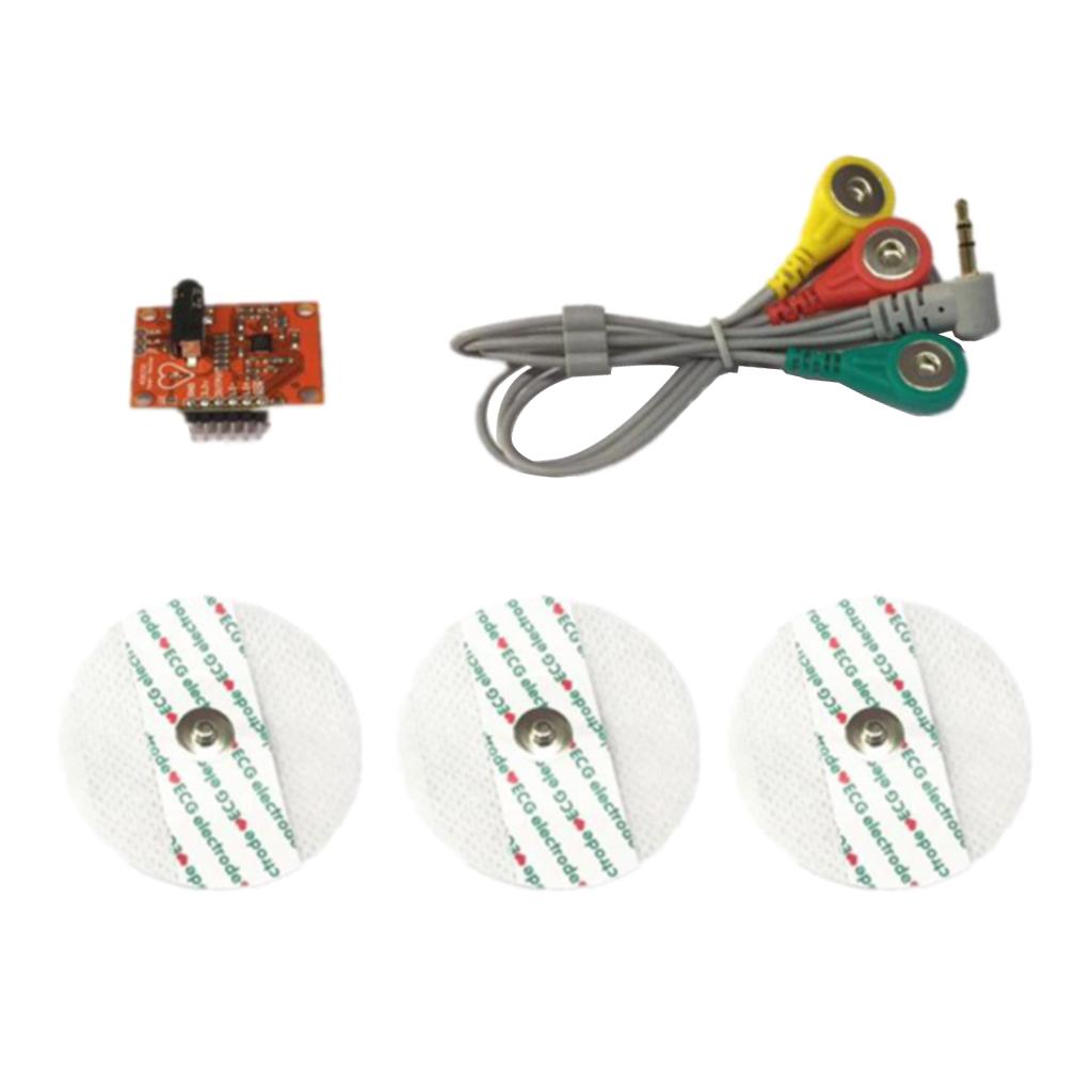 AD8232 ECG Module Heart Monitoring Measurement Sensor Pulse Signal Board Set