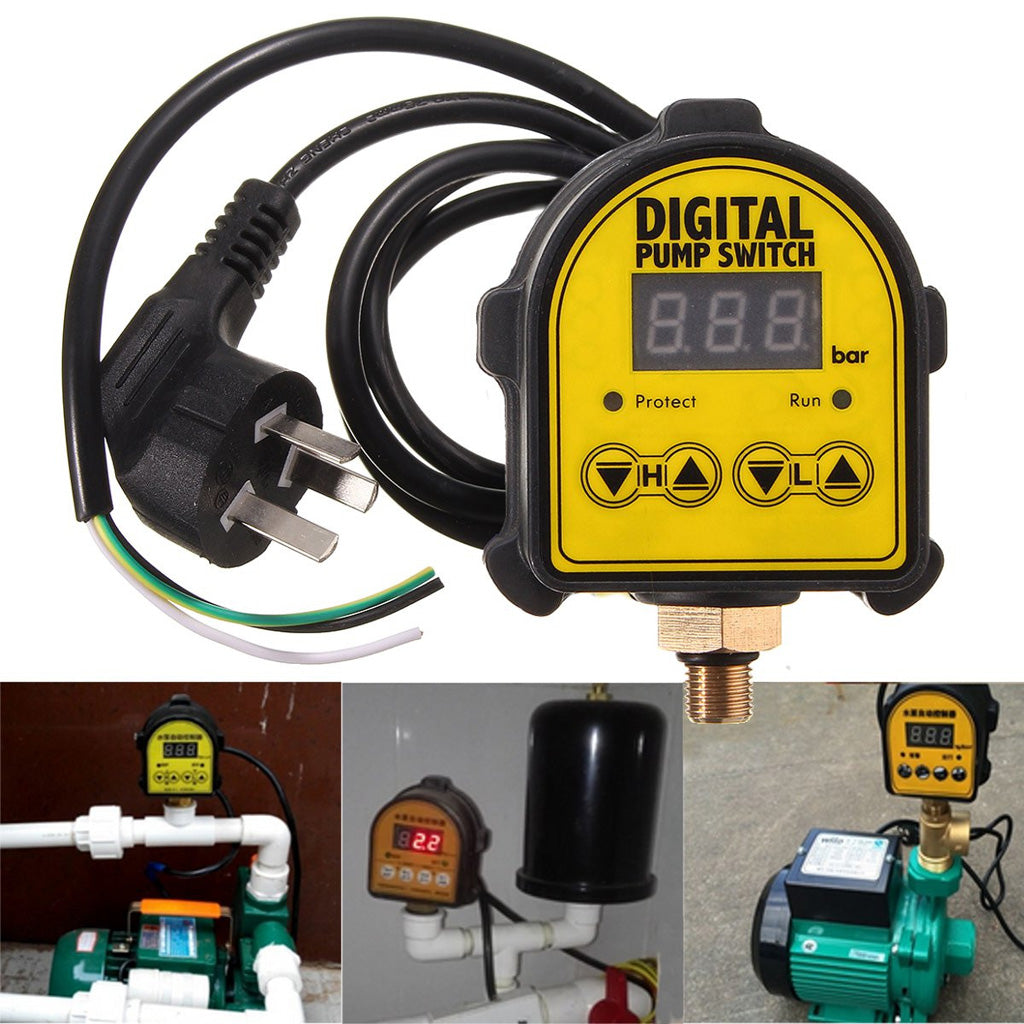 Auto 10bar Digital Pressure Switch Controller 220V for Water Ail Gas Pump