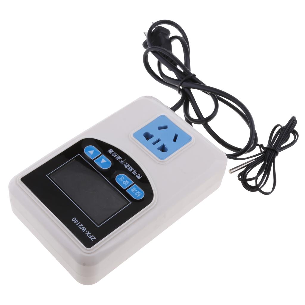 Digital Pre-wired Temperature Controller Outlet Thermostat Heating Cooling 2200W