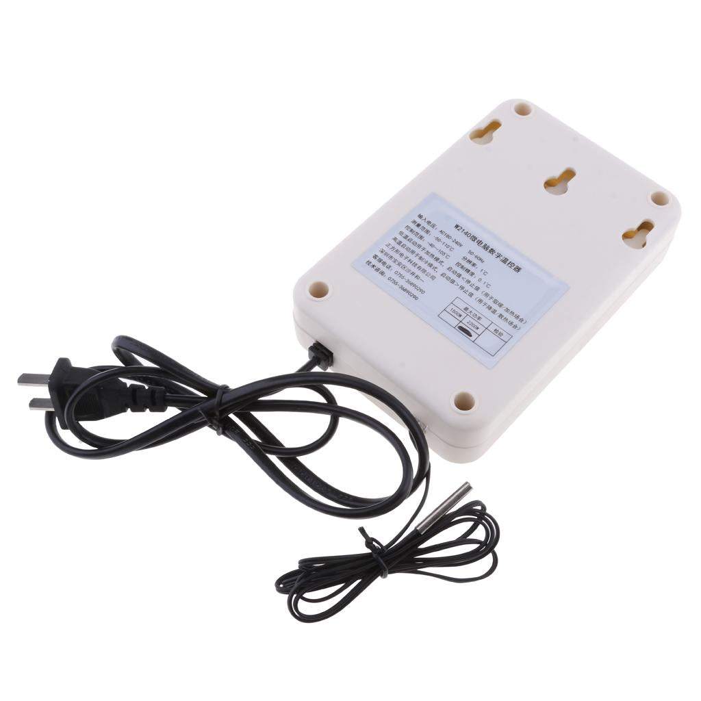 Digital Pre-wired Temperature Controller Outlet Thermostat Heating Cooling 2200W
