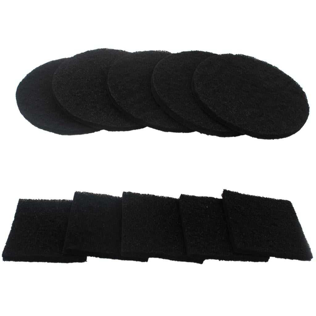 10 Pieces Activated Carbon Compost Bin Filter Refill Round and Square