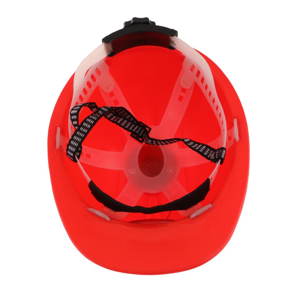 Solar Powered Safety Helmet Work Cap Hat Head Protect with Cooling Fan Red