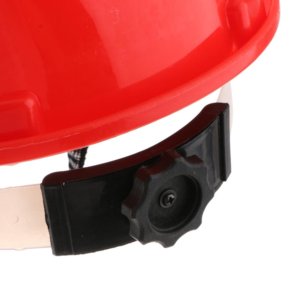 Solar Powered Safety Helmet Work Cap Hat Head Protect with Cooling Fan Red