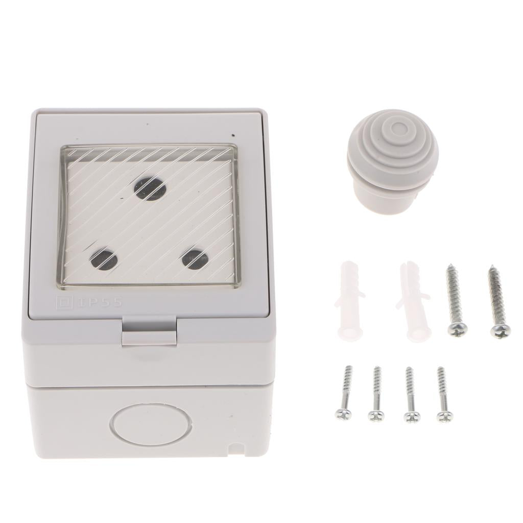 Waterproof South African Standard Wall Socket Panel 110-250V 16A