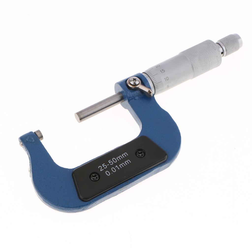 25 50mm Outside Micrometer 0.01mm Micrometer Thickness Gauge