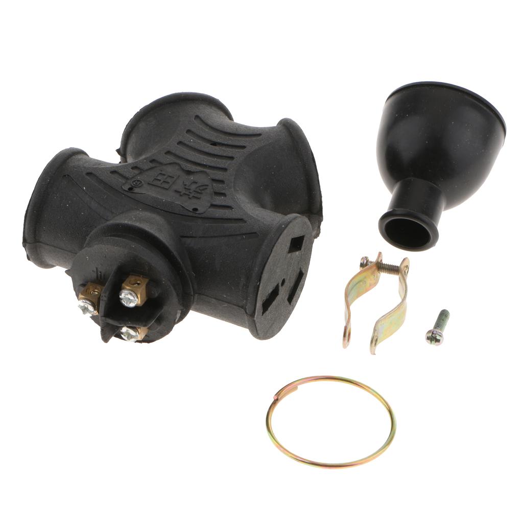 4 Plug Grounded Outlet Extender Surge Protector Grounded Adapter